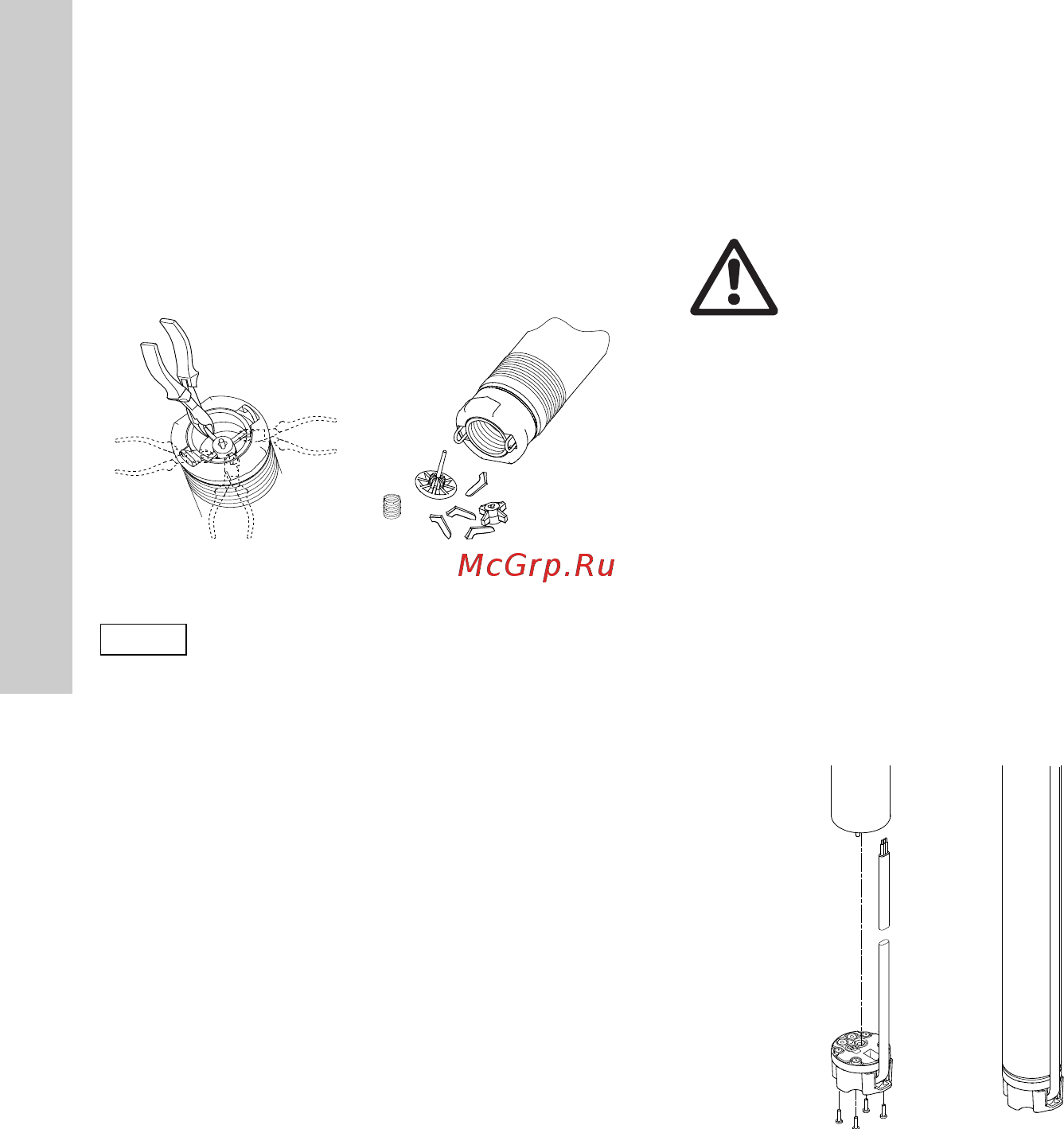 Grundfos SQ 3-95 96510209 [10/388] Removal of non return valve
