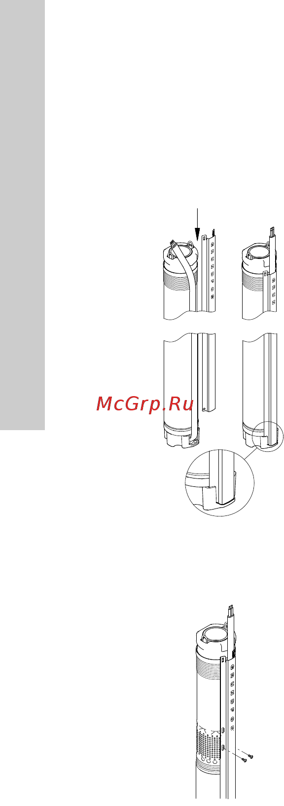 Grundfos SQE 2-55 96510151 [236/388] Aanbrengen van de kabelgoot