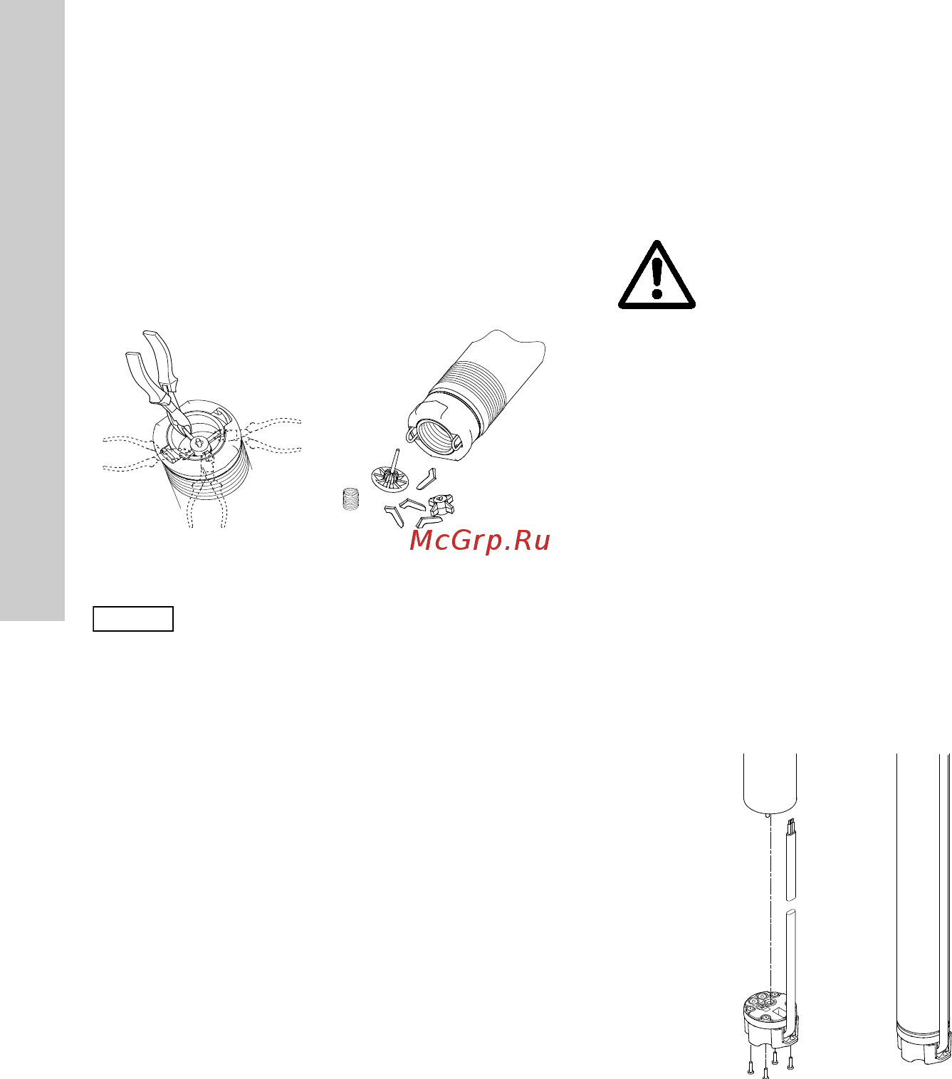 Grundfos SQE 3-40 96510157 [340/388] Odstránenie spätného ventilu