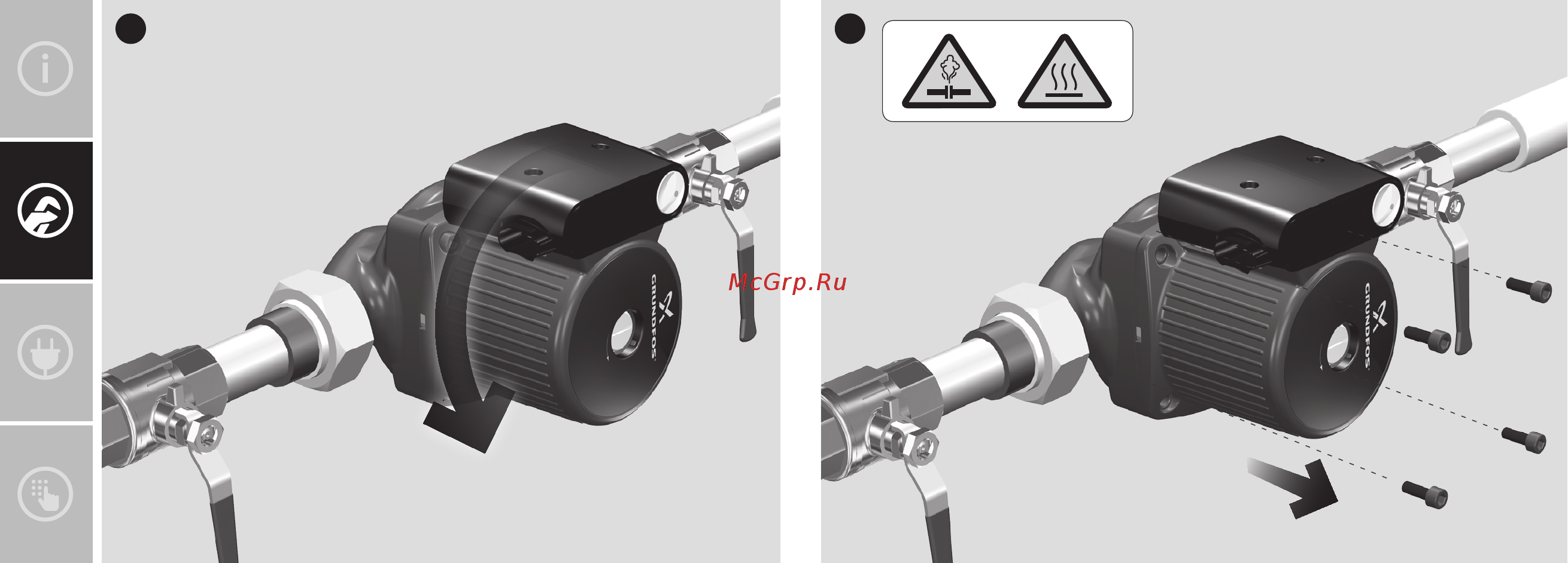 Grundfos UP 20-30 N 150 59643500 Инструкция по эксплуатации онлайн [15/23] 309570