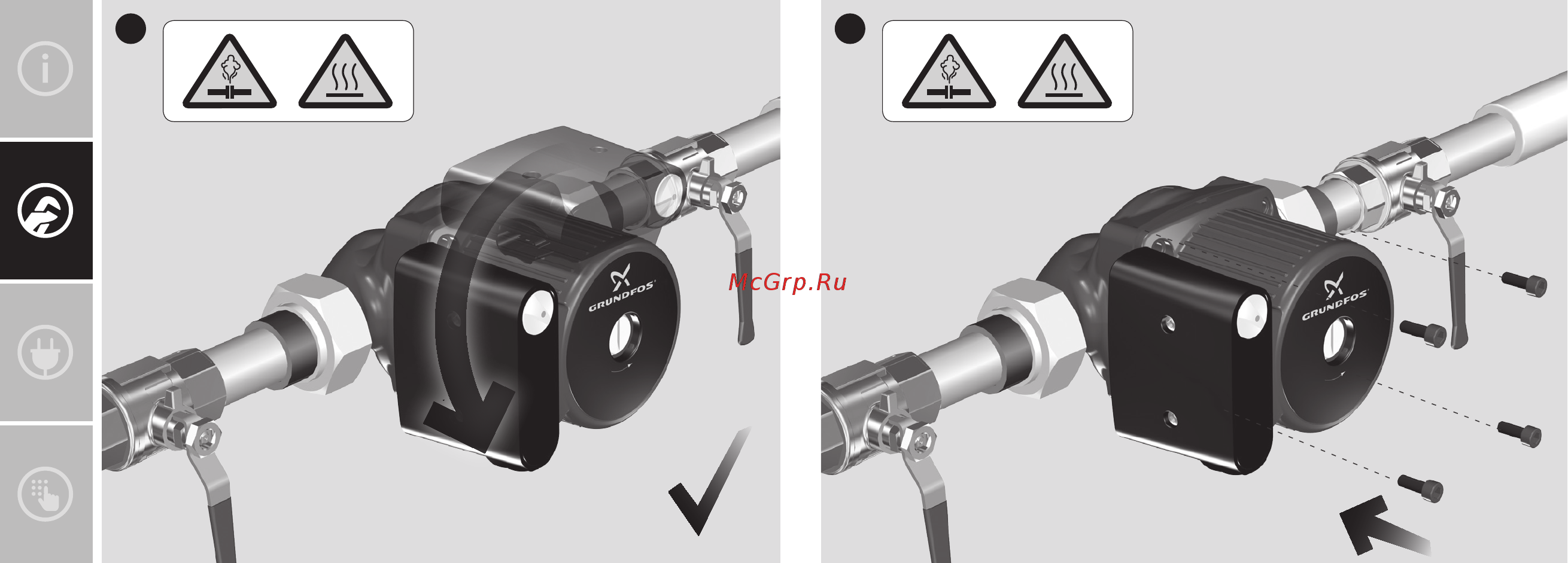 Grundfos UP 20-30 N 150 59643500 Инструкция по эксплуатации онлайн [16/23] 309570