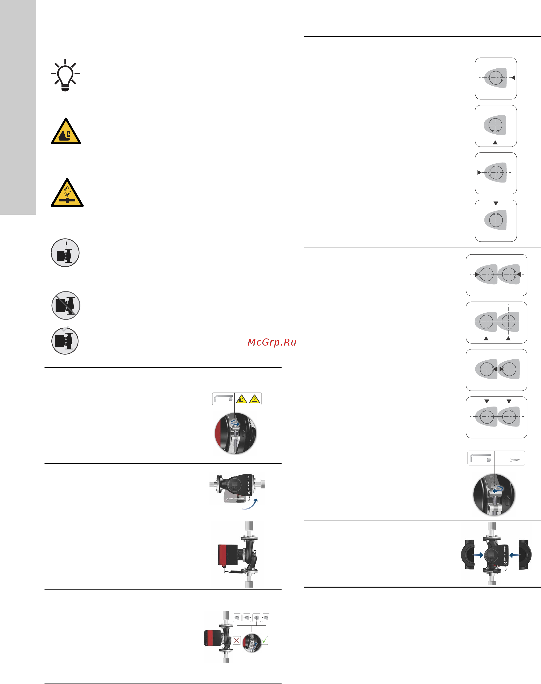 Grundfos MAGNA3 D 32-80 180 97924451 [10/1656] Changing the control box position