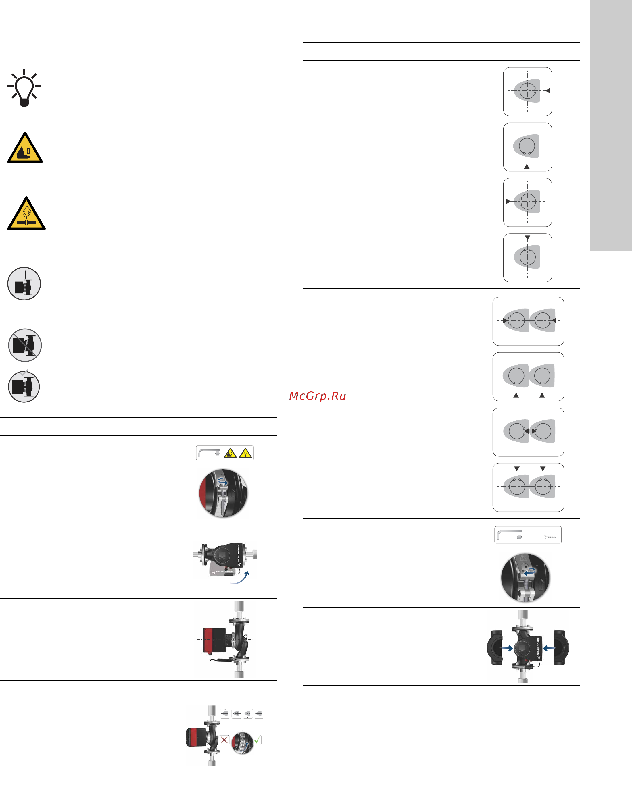Grundfos MAGNA3 D 32-80 180 97924451 [1125/1656] Ändring av kopplingsboxens position