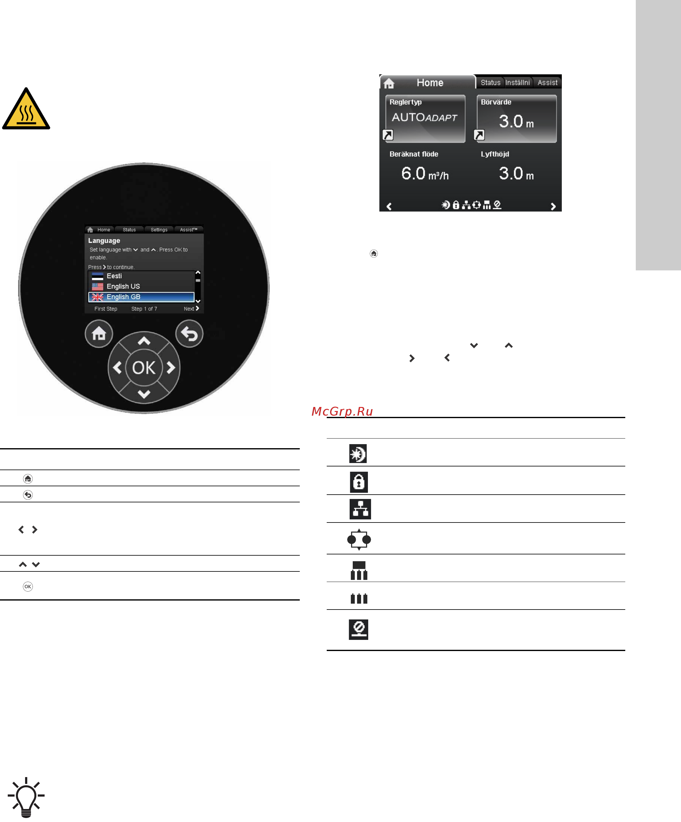Grundfos MAGNA3 D 32-80 180 97924451 [1141/1656] Användning av produkten