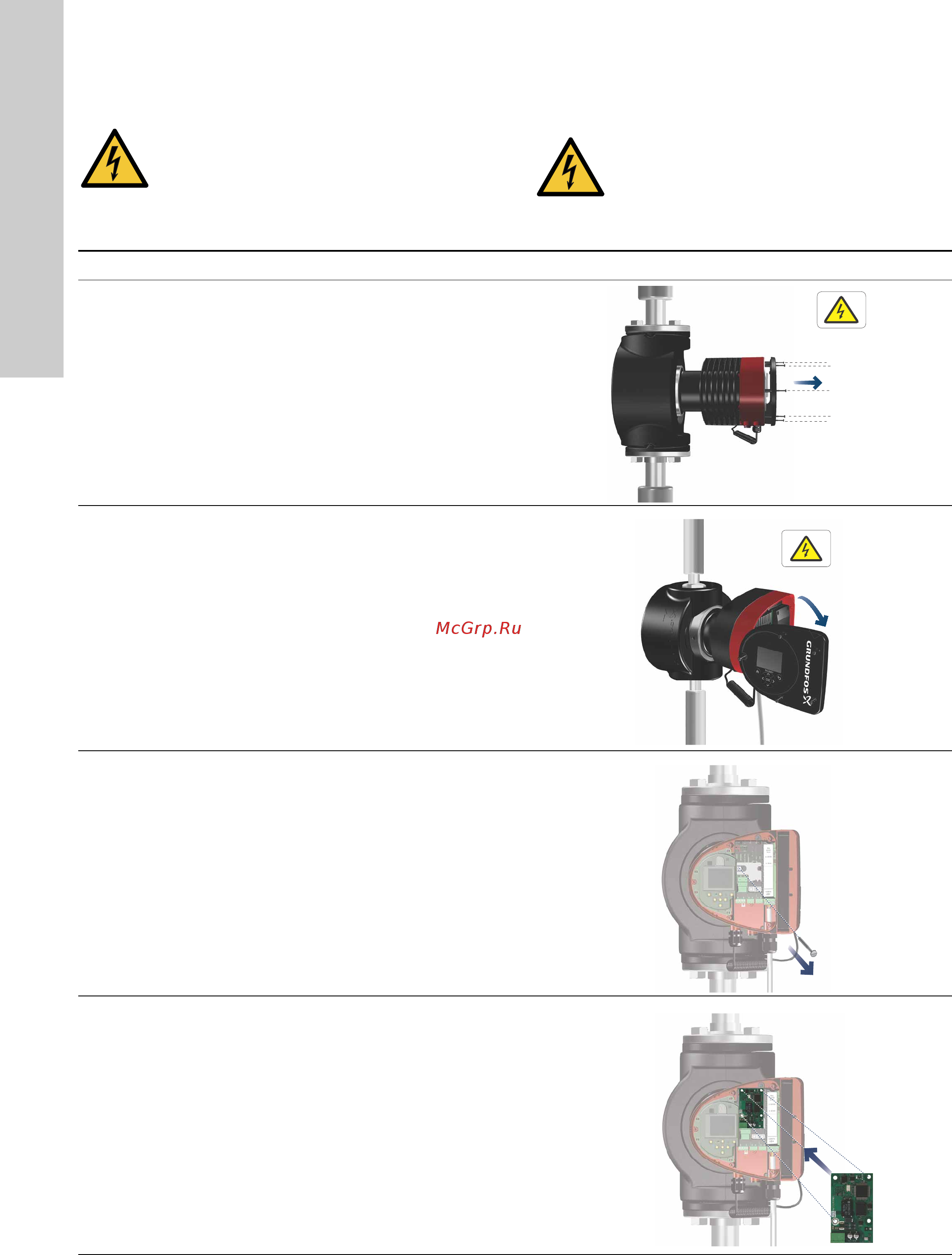 Grundfos MAGNA3 D 32-80 180 97924451 [1168/1656] Installera en kommunikationsgränssnittsmodul