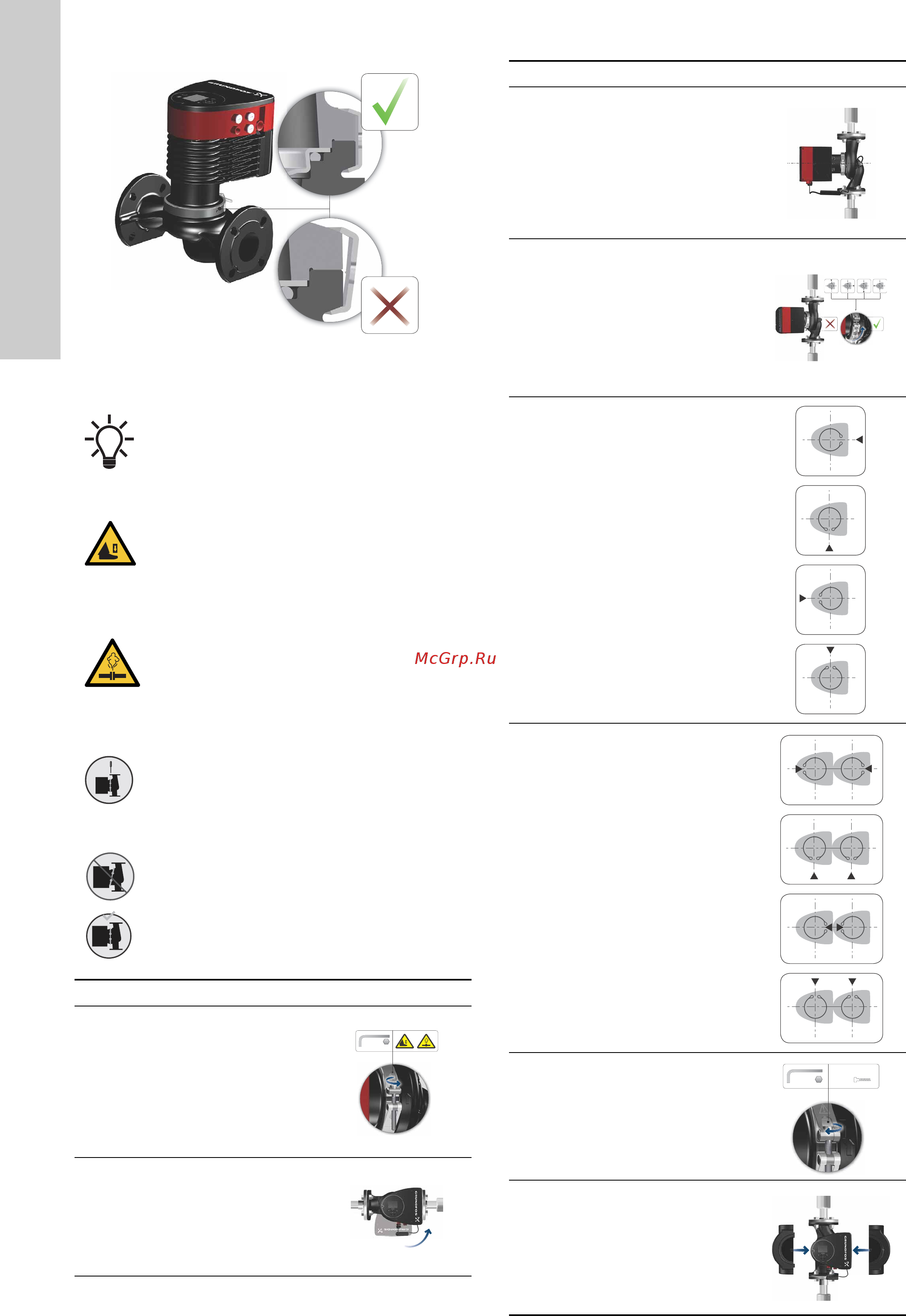Grundfos MAGNA3 D 32-80 180 97924451 [1338/1656] Зміна положення блоку керування