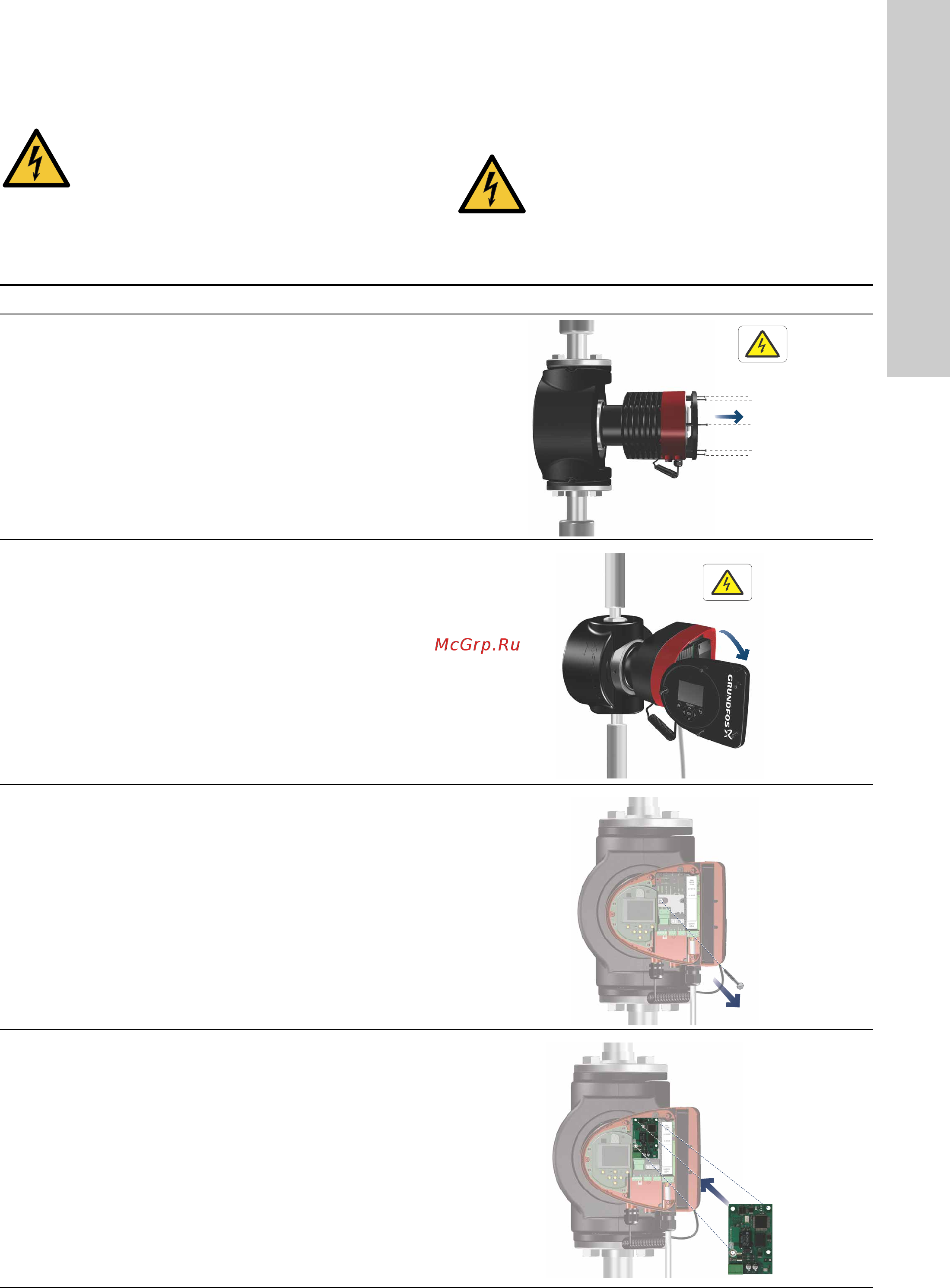 Grundfos MAGNA3 D 32-80 180 97924451 [159/1656] Montáž modulu komunikačního rozhraní
