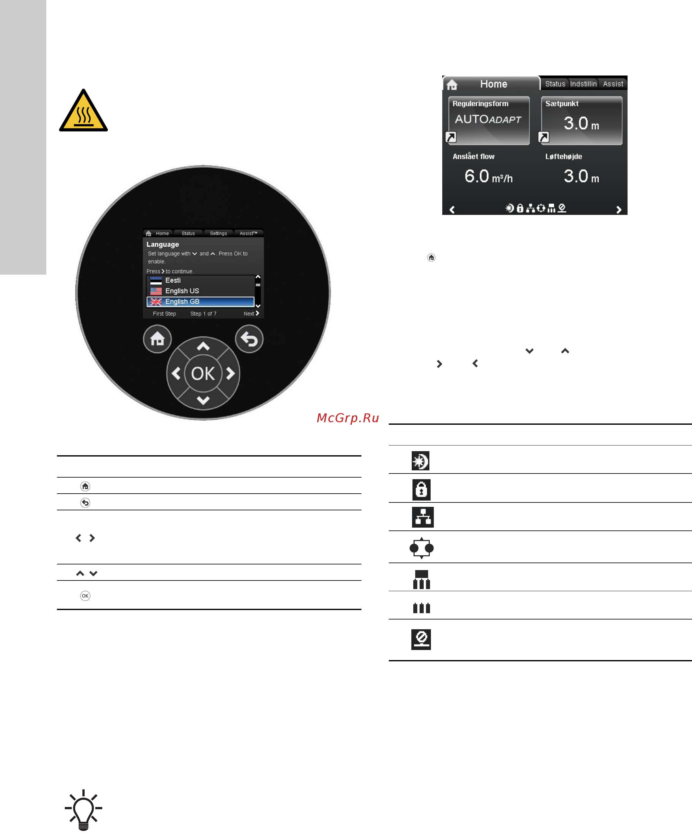 Grundfos MAGNA3 D 32-80 180 97924451 [238/1656] Betjening af produktet