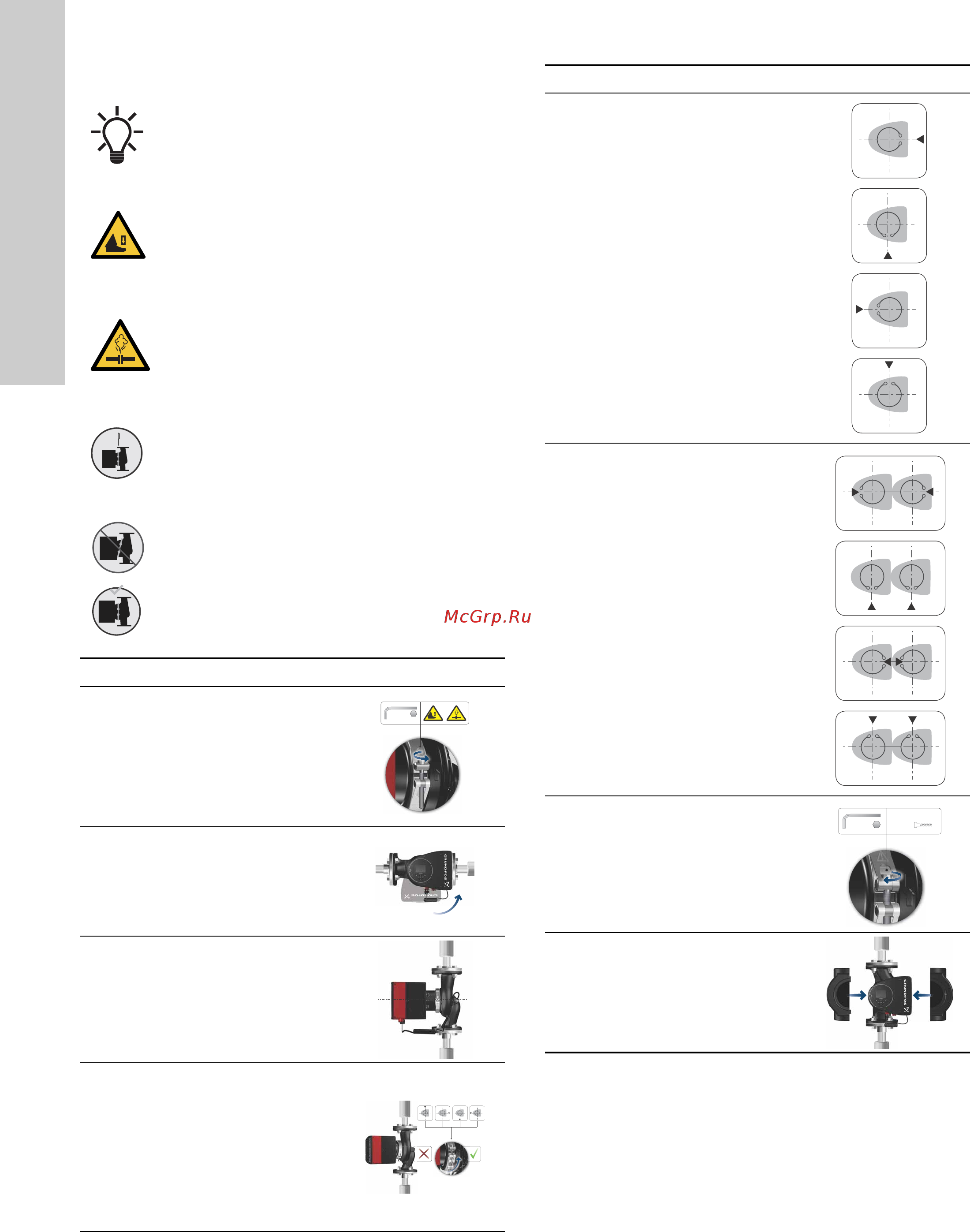 Grundfos MAGNA3 25-40 N 180 97924336 [594/1656] A kapcsolódoboz helyzetének megváltoztatása