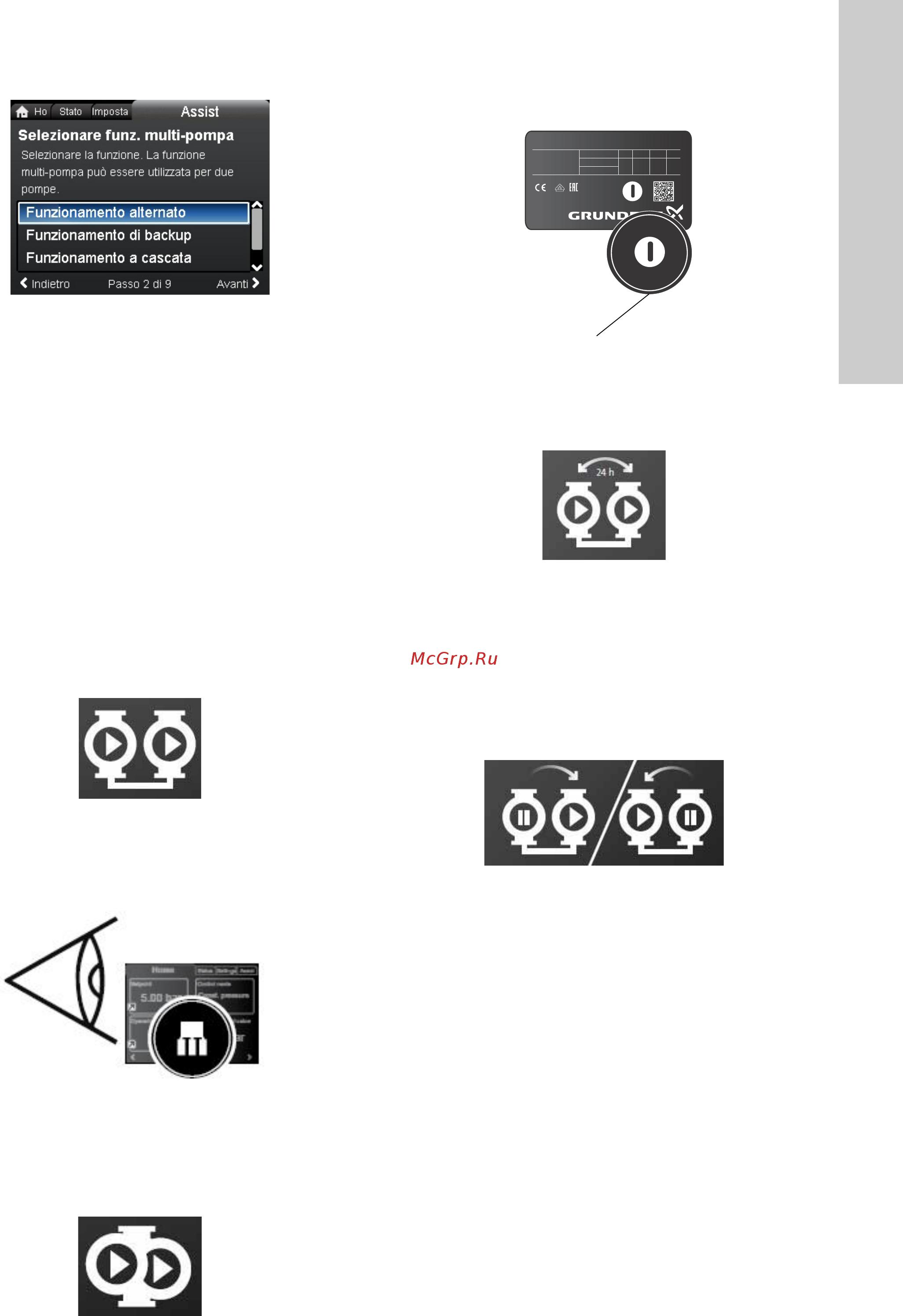 Grundfos MAGNA3 D 32-80 180 97924451 [679/1656] Impostazione multi pompa
