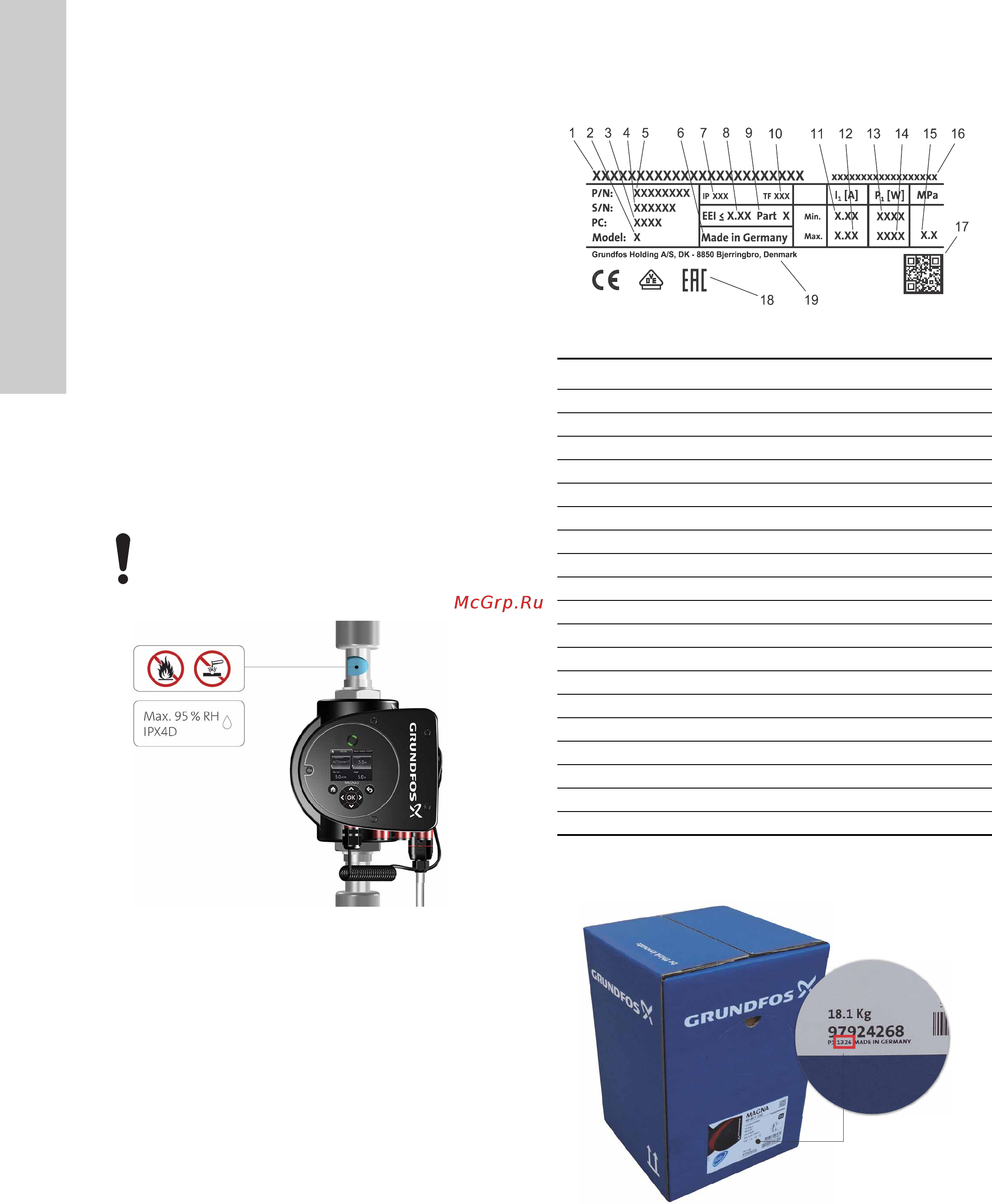 Grundfos MAGNA3 D 32-80 180 97924451 [70/1656] Български bg
