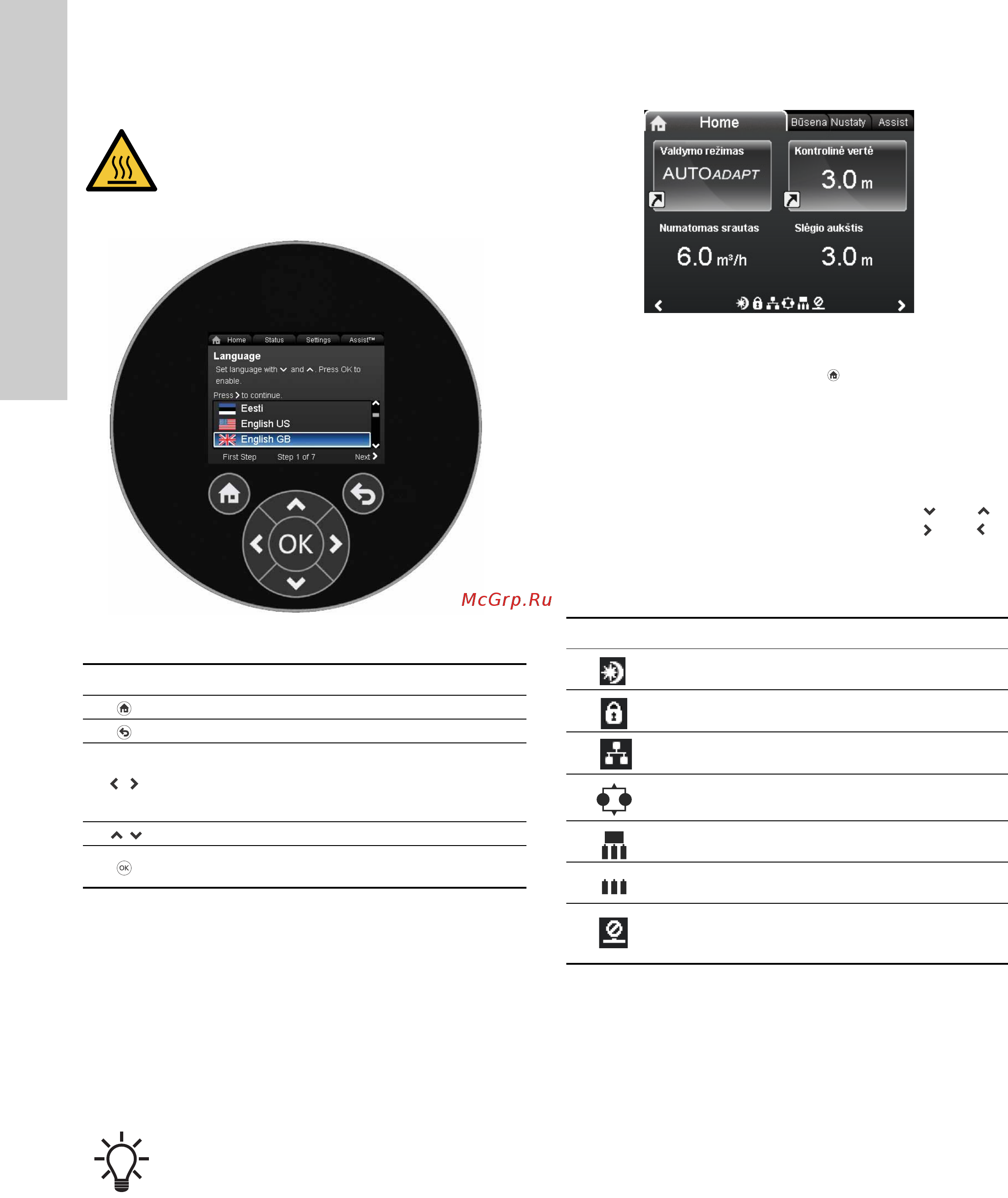 Grundfos MAGNA3 D 32-80 180 97924451 [716/1656] Meniu struktūra