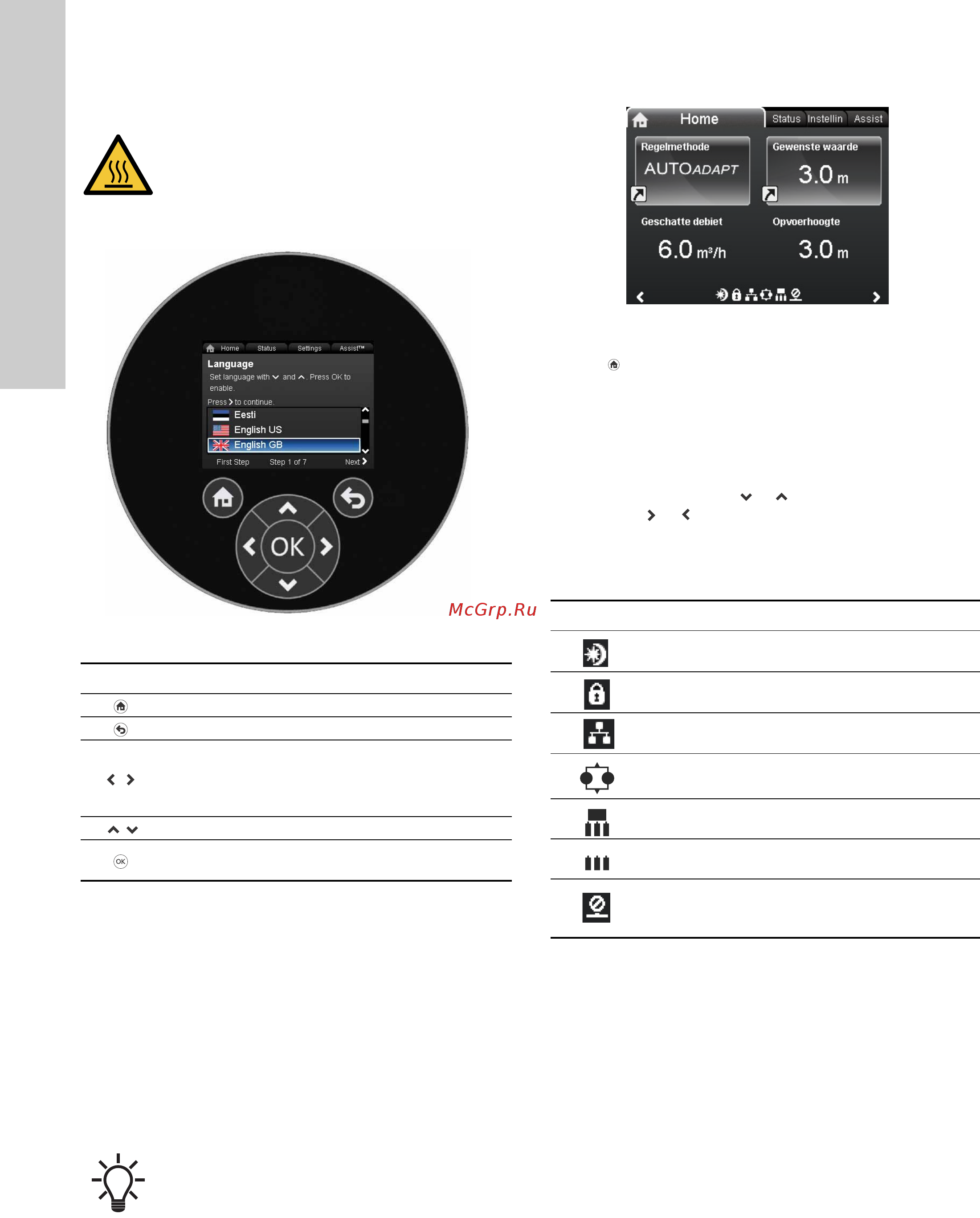Grundfos MAGNA3 D 32-80 180 97924451 [822/1656] Het product bedienen