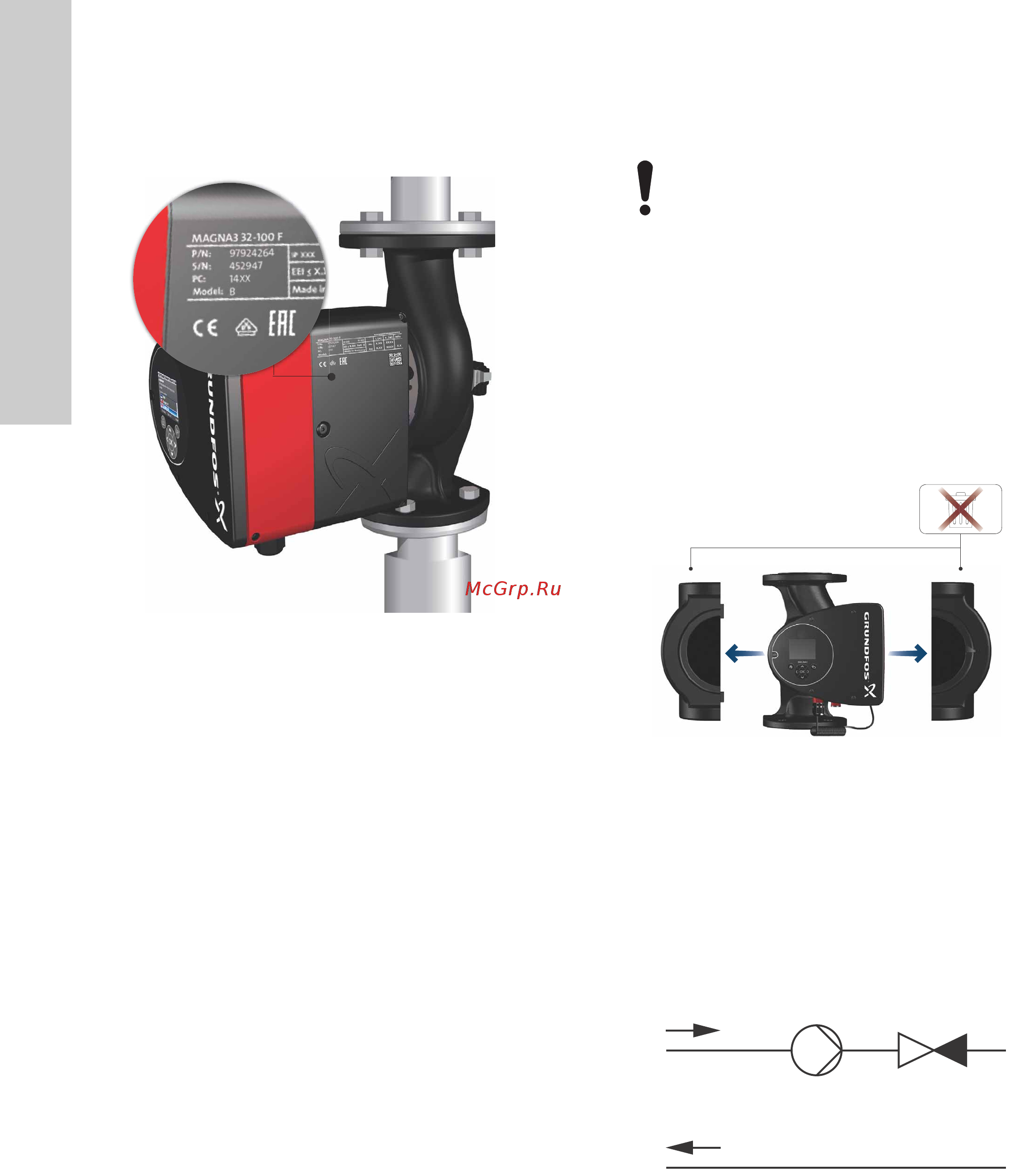 Grundfos MAGNA3 D 32-80 180 97924451 [920/1656] Válvula de retenção