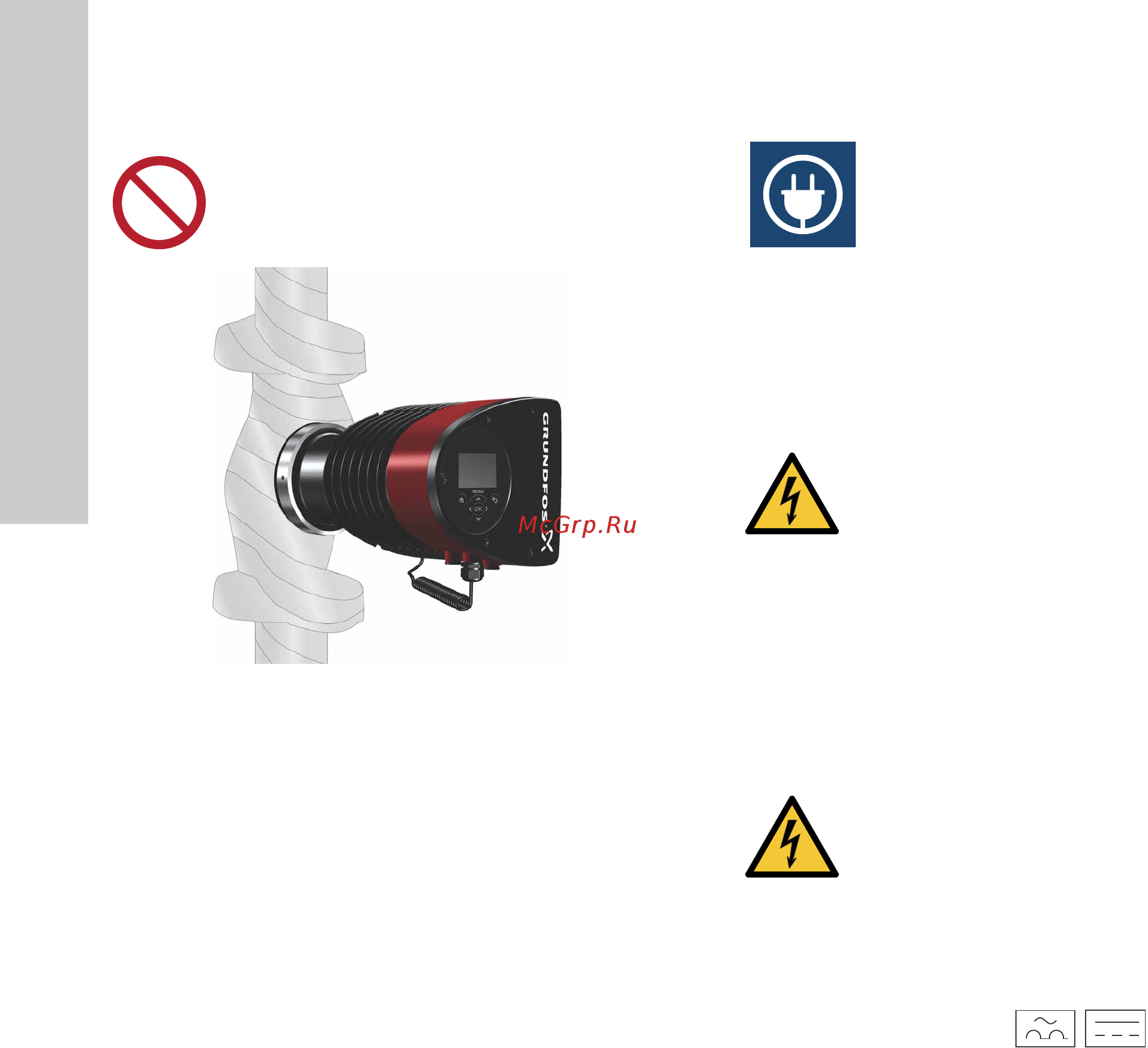 Grundfos MAGNA3 D 32-80 180 97924451 [966/1656] Instalare electrică
