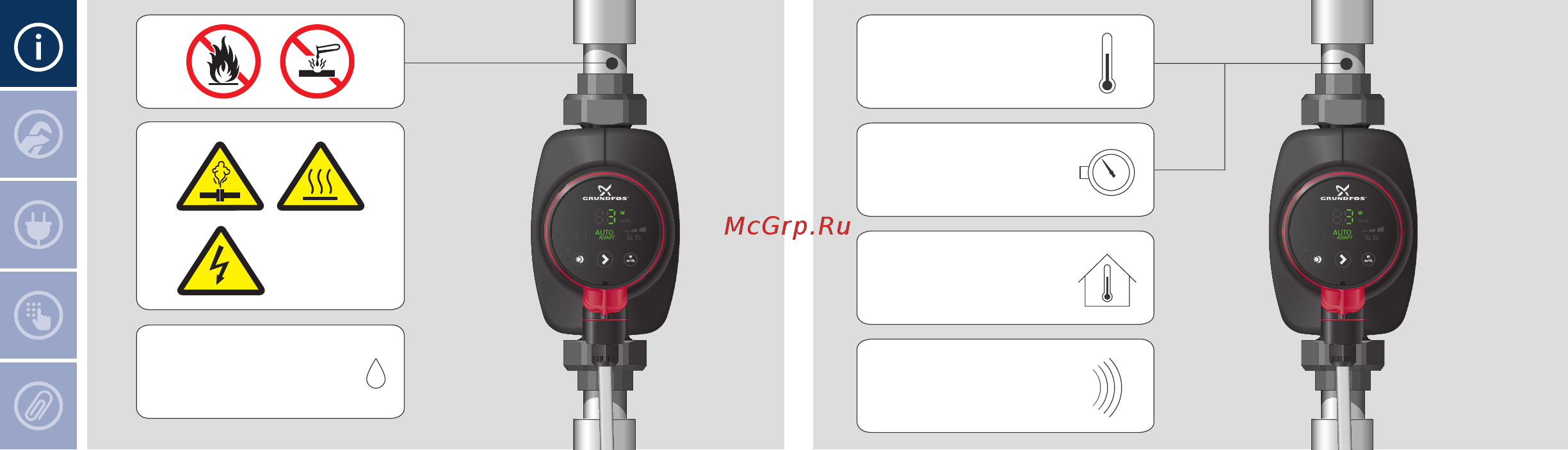 Grundfos ALPHA2 32-60 180 98520754 Инструкция по эксплуатации онлайн [14/31] 309255