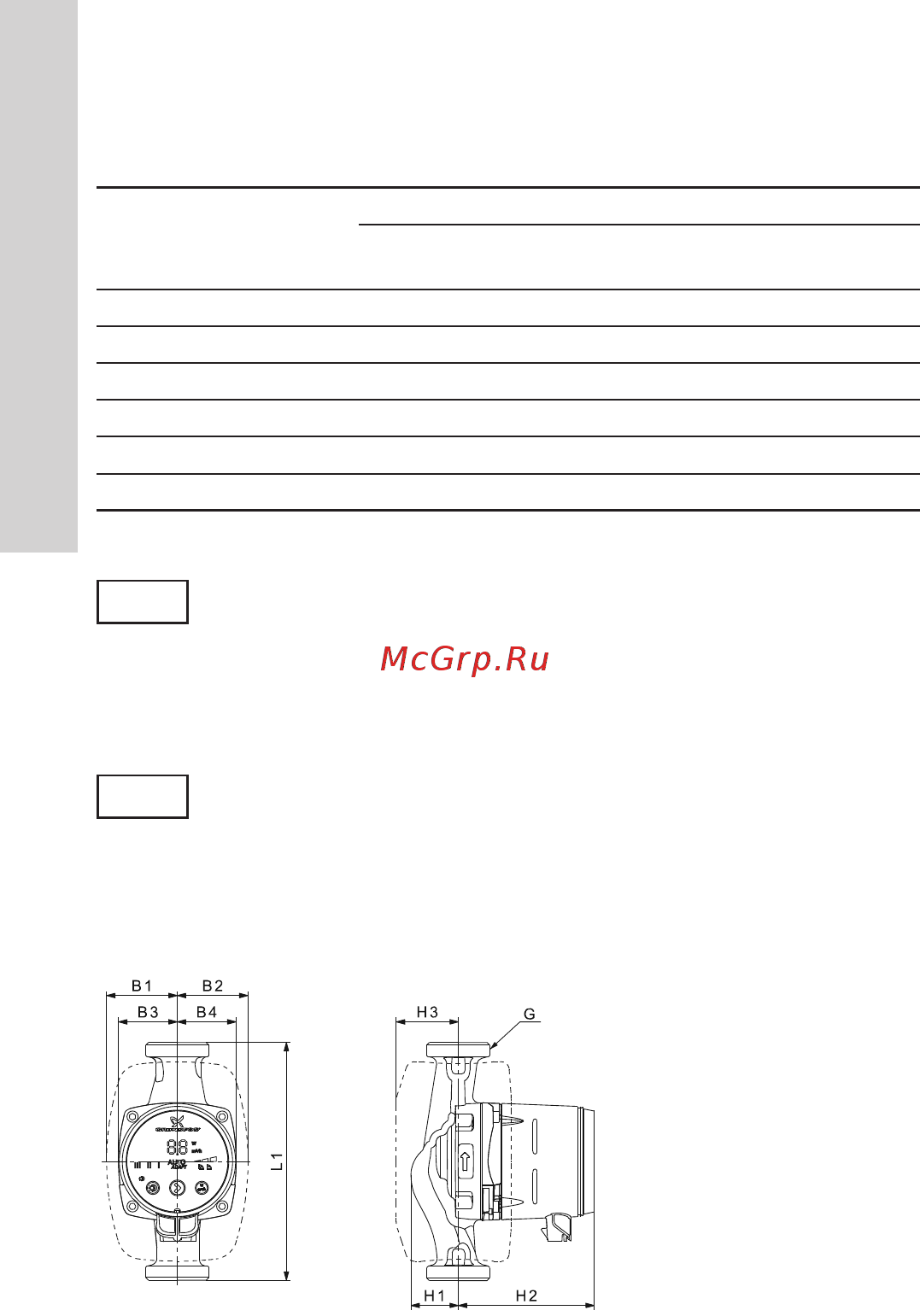 Grundfos ALPHA3 25-60 130 98890762 [106/124] Alpha3 xx 40 xx 50 xx 60 xx 80 монтаждау көлемдері