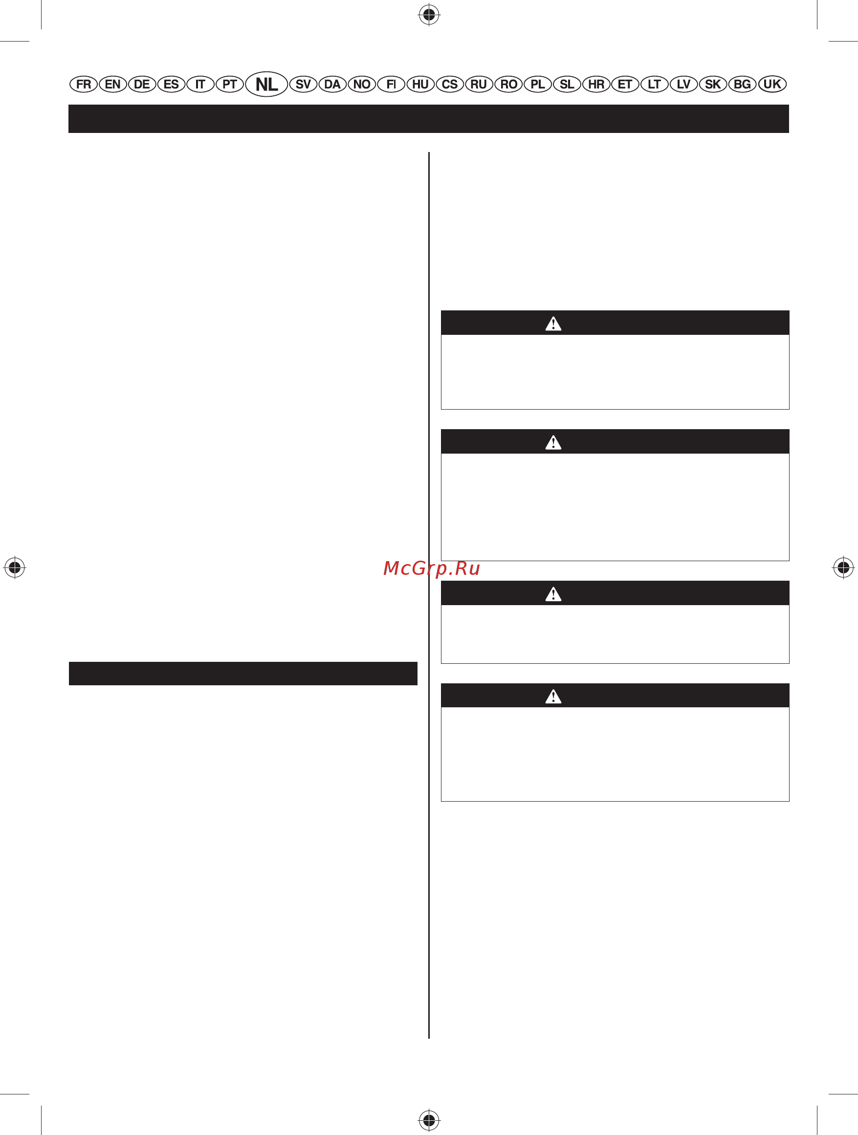 Ryobi RBC52FSBO 5133002544 [106/396] Nederlands vertaling van de originele instructies
