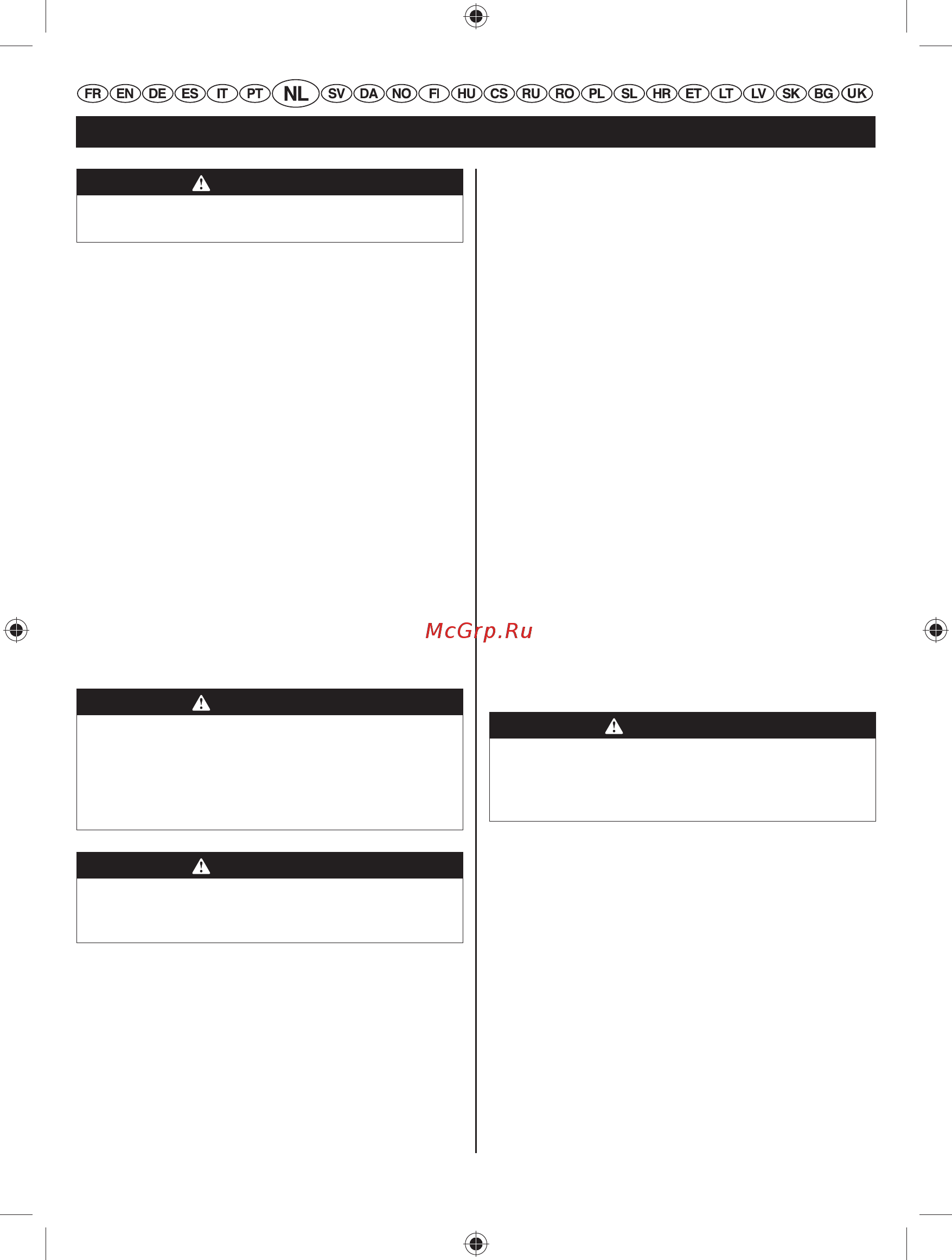 Ryobi RBC52FSBO 5133002544 [107/396] Nederlands vertaling van de originele instructies