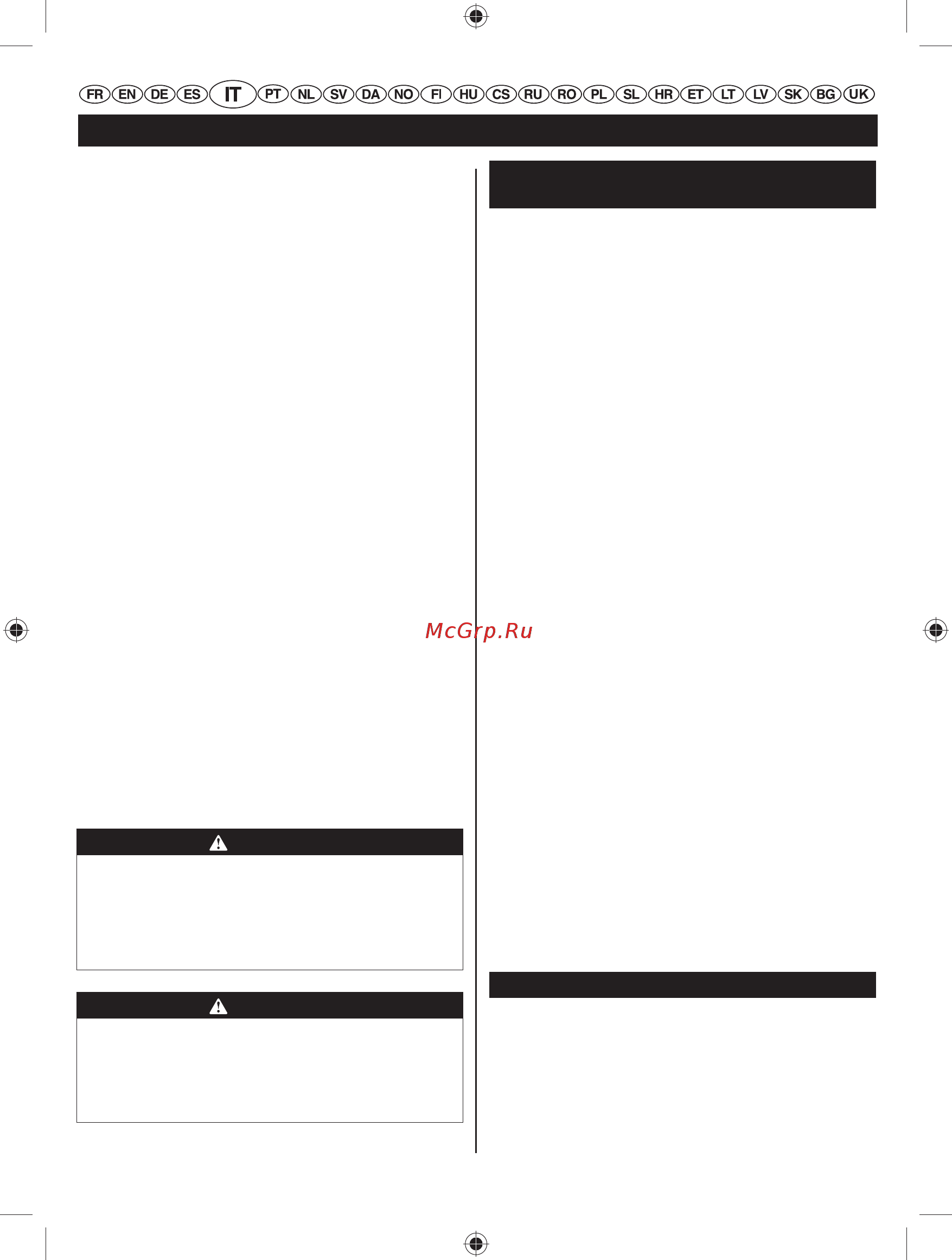 Ryobi RBC52FSBO 5133002544 [72/396] Italiano traduzione dalle istruzioni originali