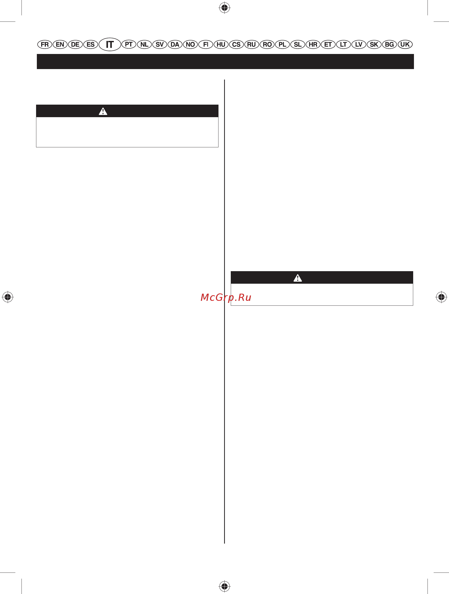 Ryobi RBC52FSBO 5133002544 [78/396] Italiano traduzione dalle istruzioni originali