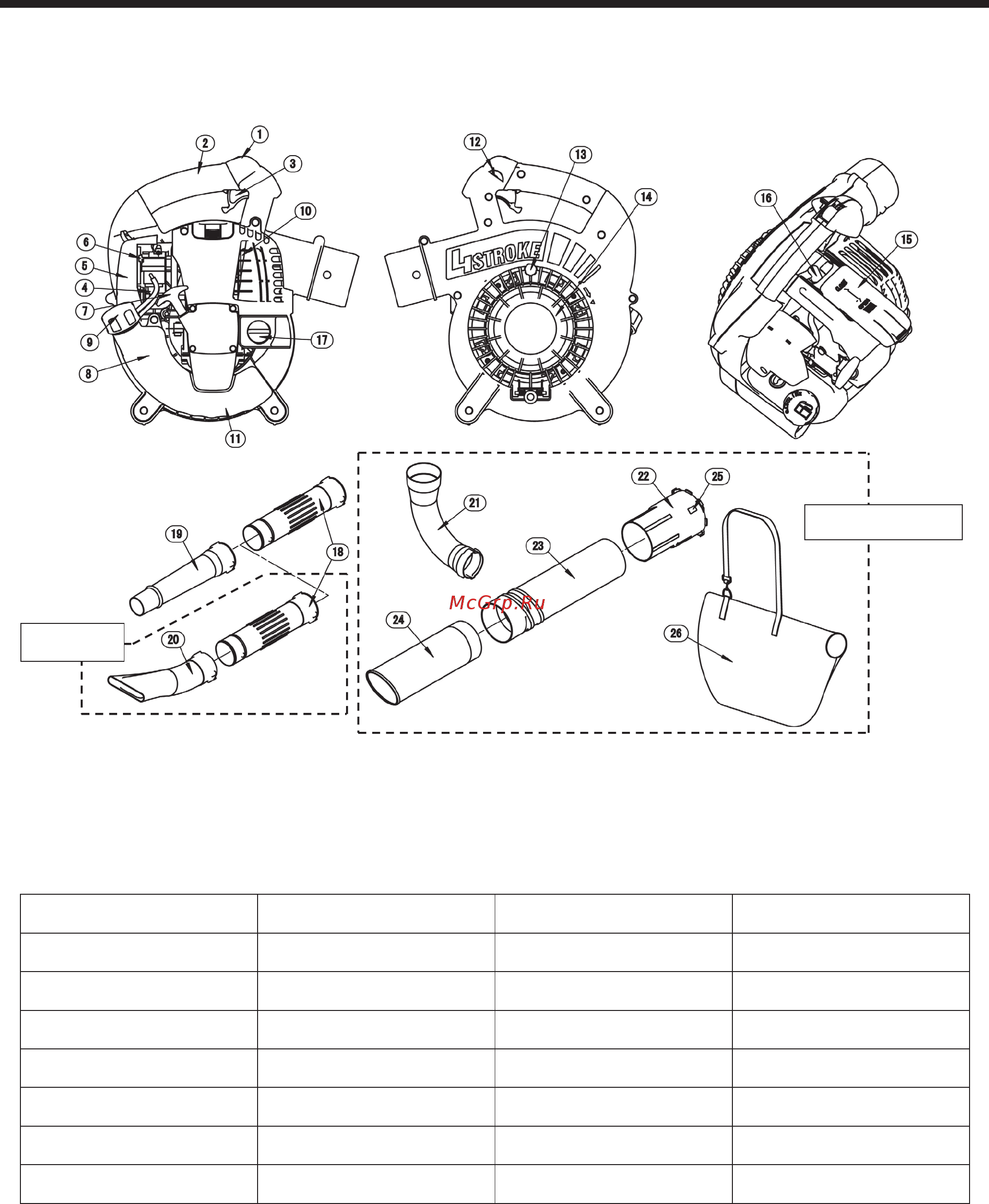 Makita BHX2501 [7/19] Наименование компонентов