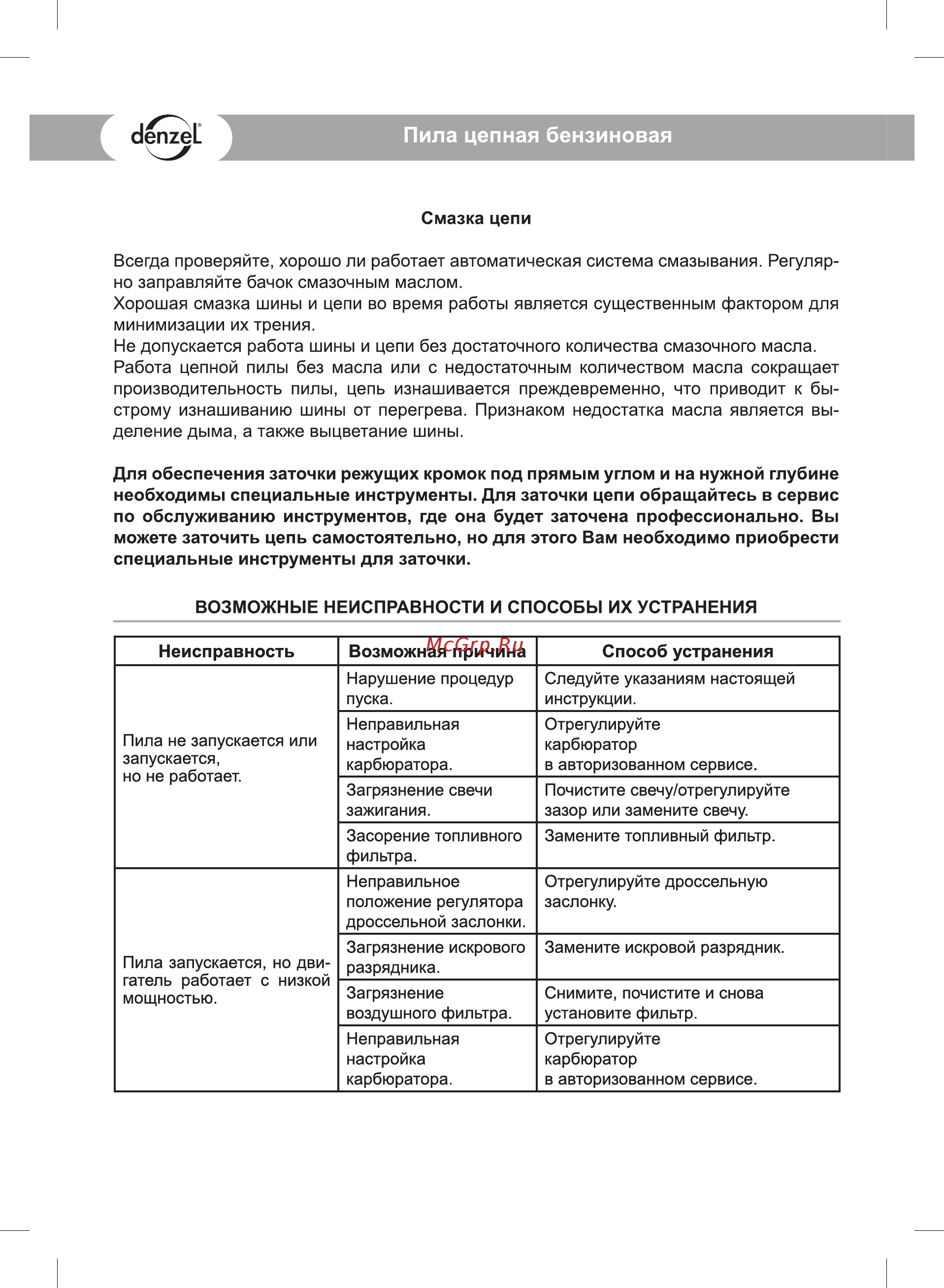 Denzel GS-36 X-Pro 95220 [22/24] Пила цепная бензиновая