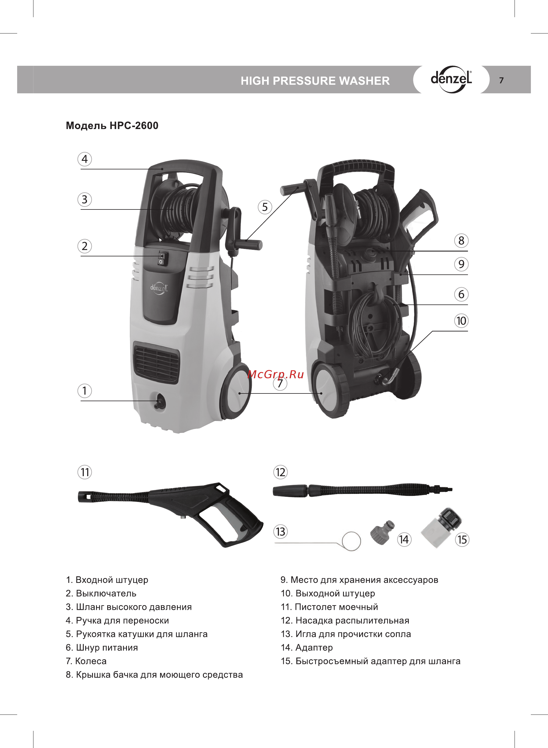 Denzel HPС-1600 58207 [7/24] High pressure washer