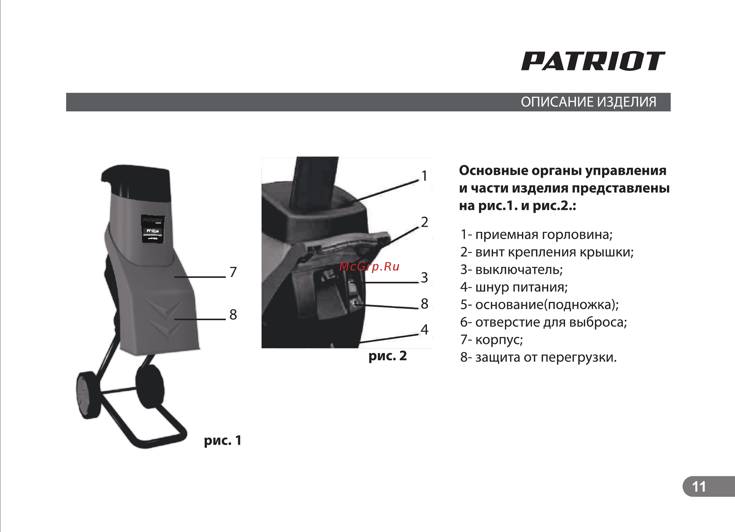 Patriot PT SE30 [11/22] Страница 11