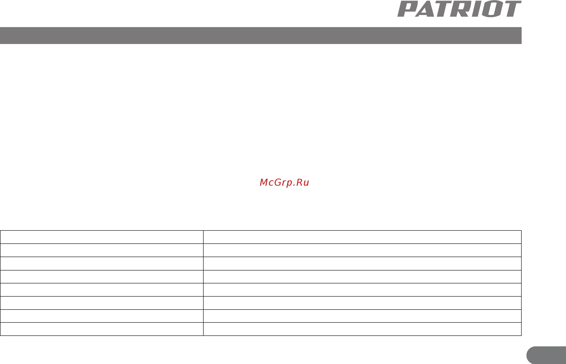 Patriot PT30 [4/11] Технические характеристики