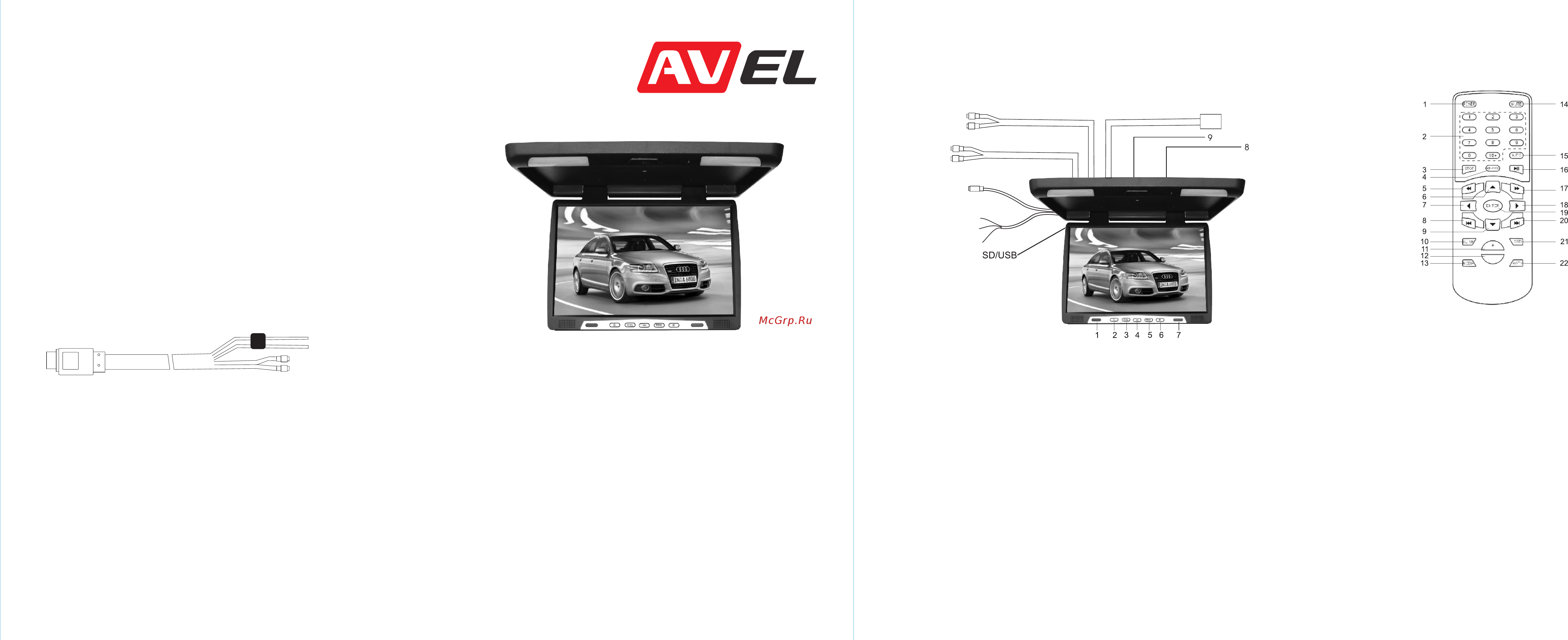 Avel AVS2220MPP серый Инструкция по эксплуатации онлайн