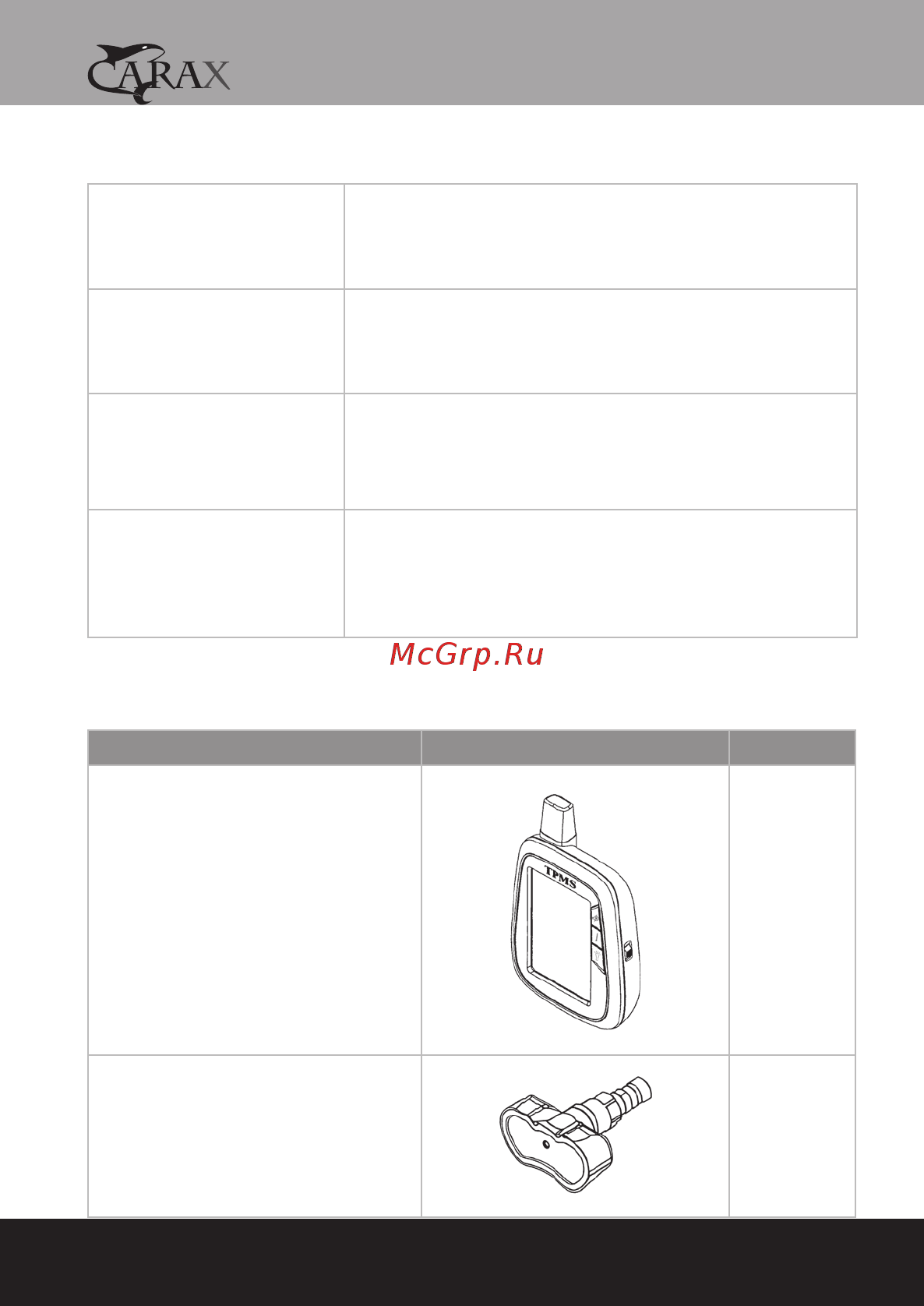 Carax TPMS CRX-1003 JSR05-BSD [27/30] Комплект поставки