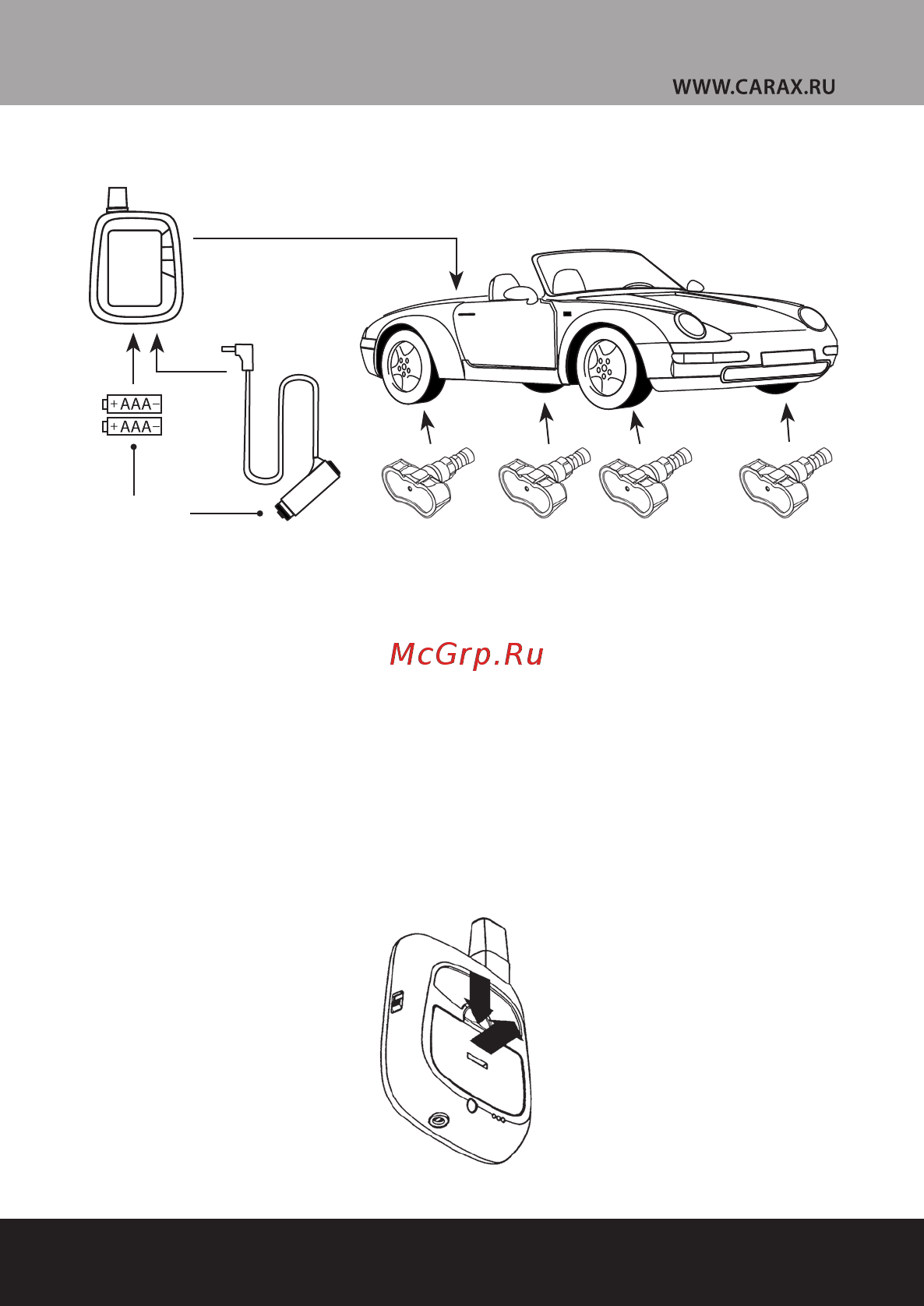 Carax TPMS CRX-1003 JSR05-BSD [8/30] Установка