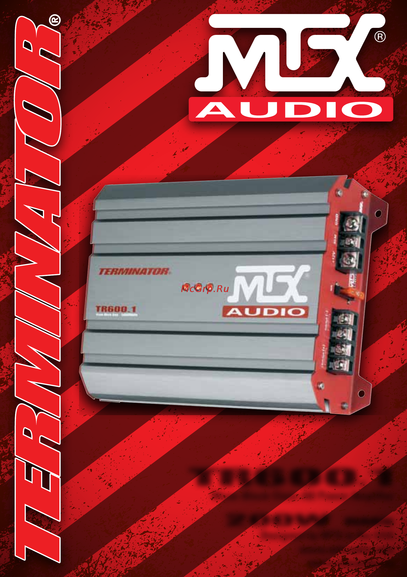 Mtx Terminator TR600.1 Инструкция по эксплуатации онлайн
