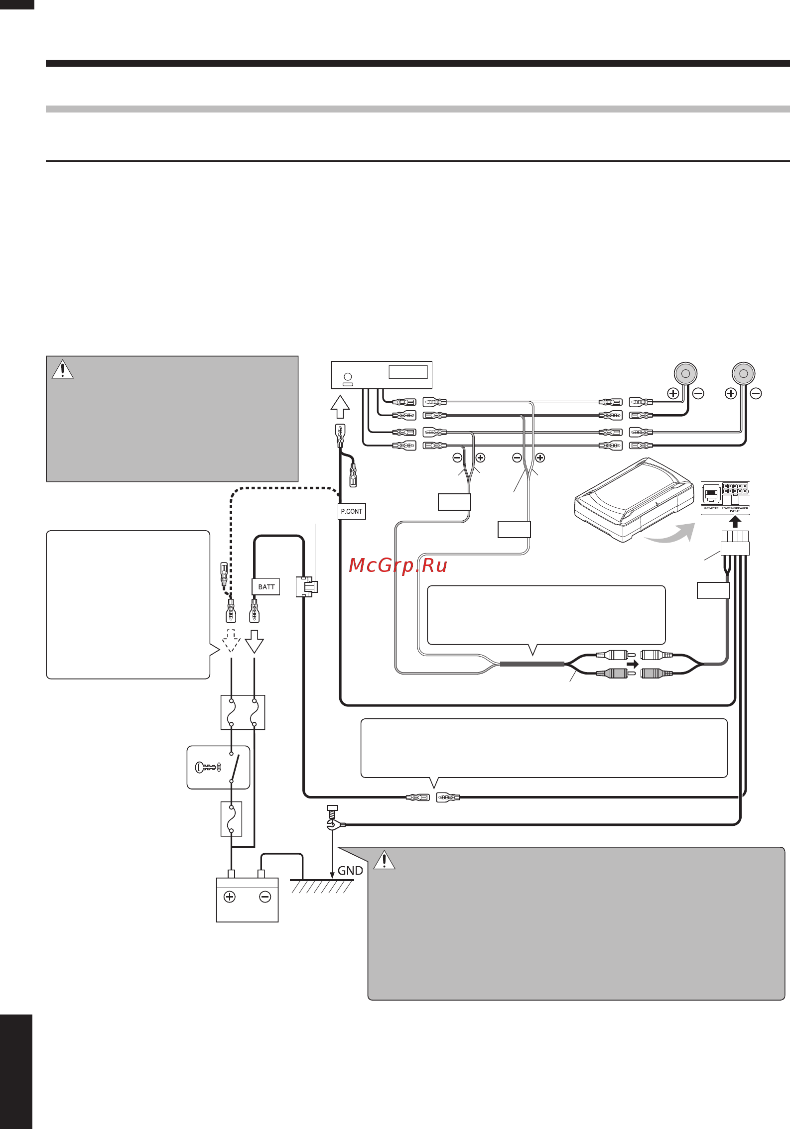 Kenwood KSC KSC-SW11 [4/8] Подключение входа колонки
