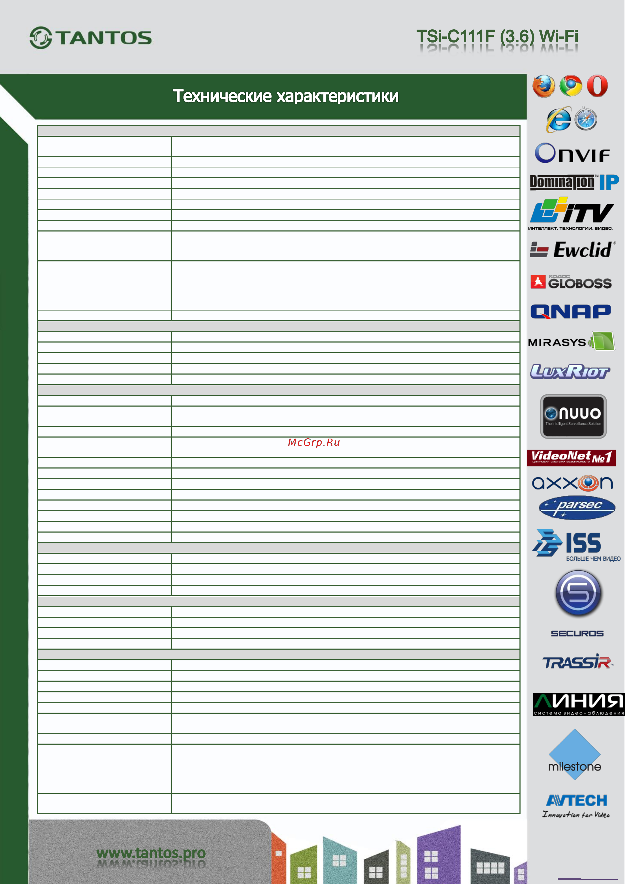 Tantos TSi-C111F (3.6) Wi-Fi Спецификация онлайн [2/2] 311322