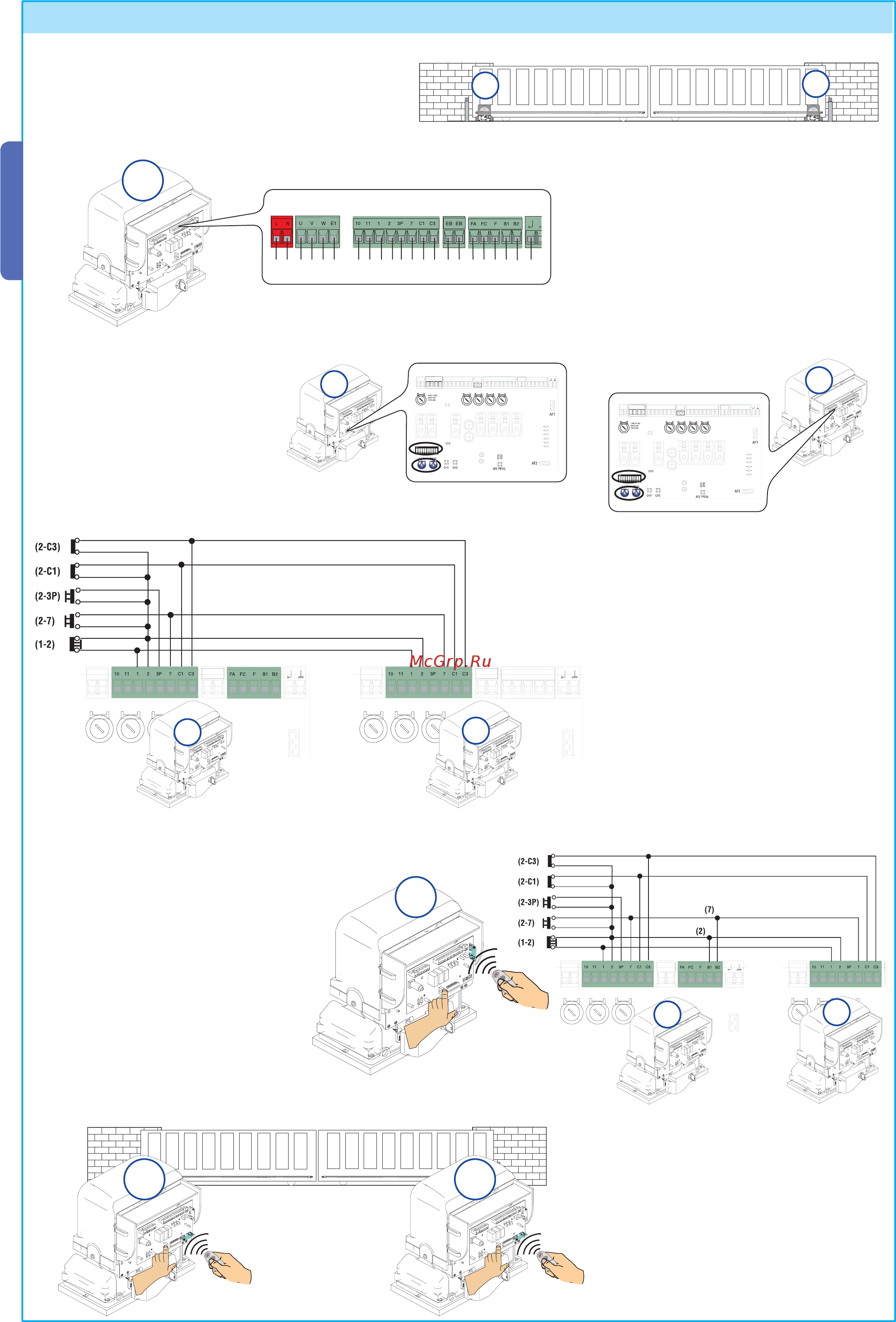 Came BX P [16/18] Подключение двух приводов для синхронной работы
