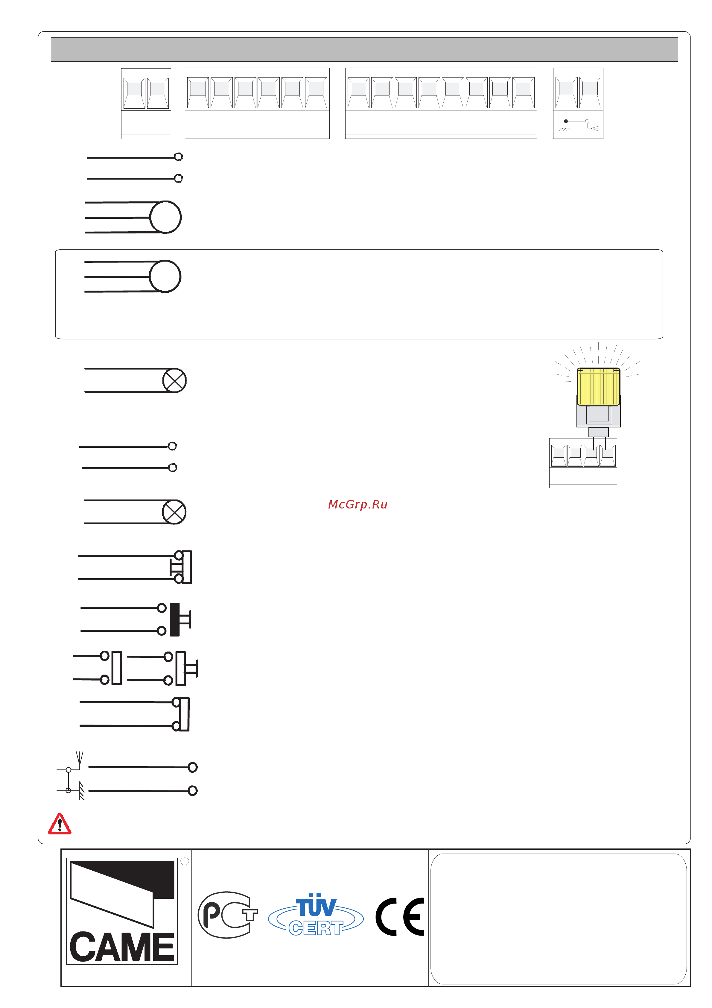 Came Krono 310 KIT [8/8] L1 l2 u v w x y e1 10 11 11 11 11 11 11 11 11 11 11 11 1 5 7 c1 2 3