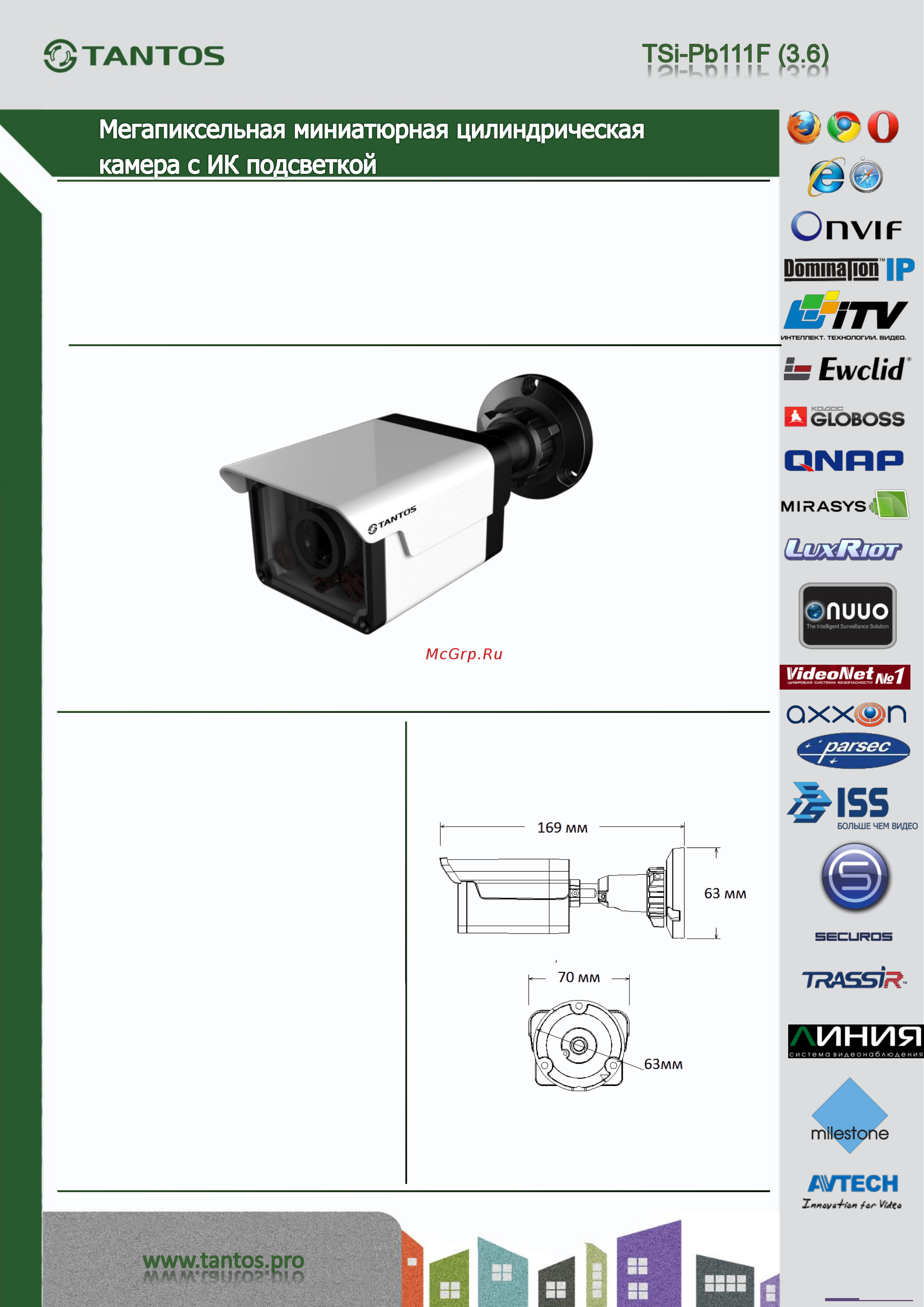 Tantos TSi-PB111F (3.6) Спецификация онлайн