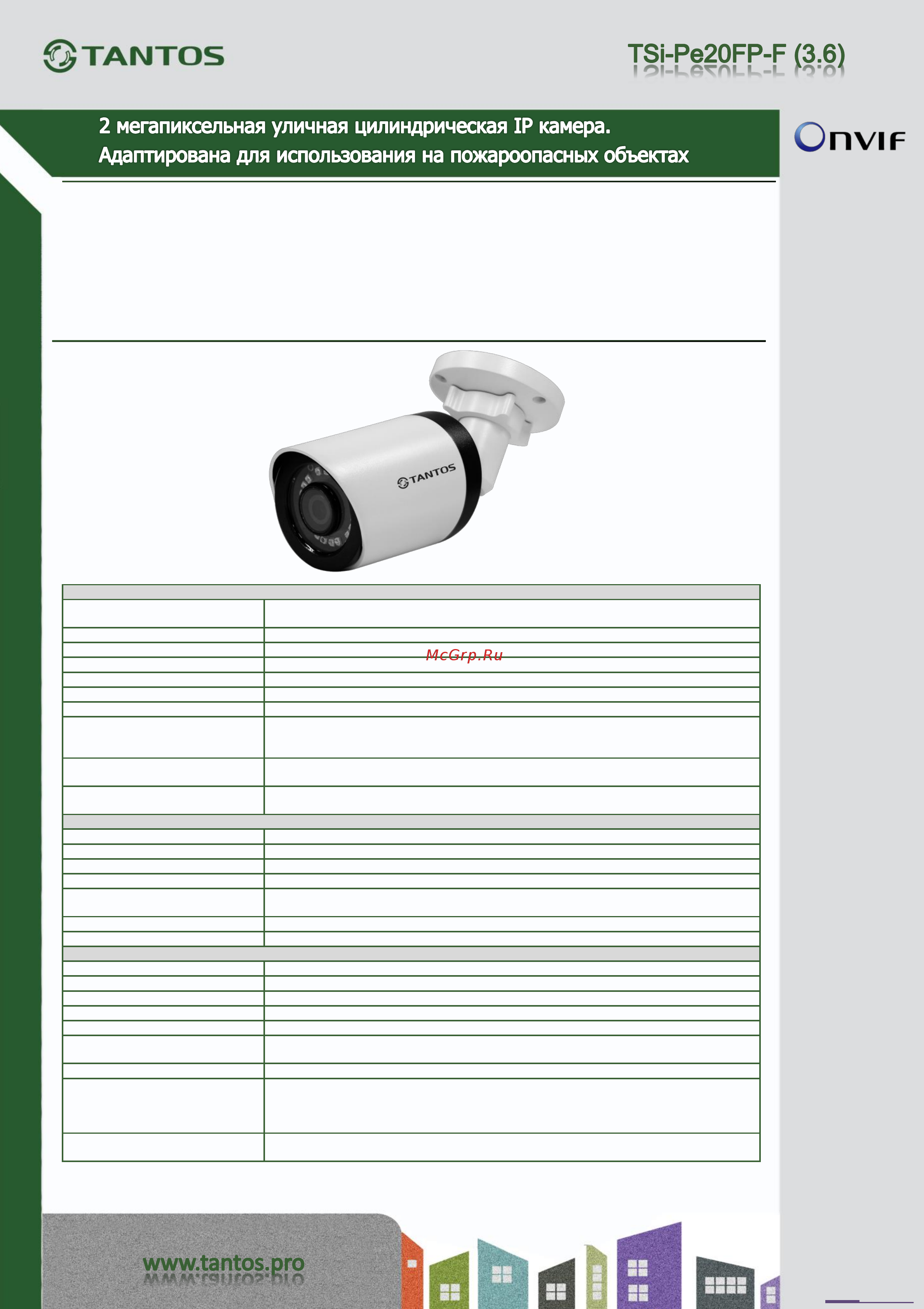 Tantos TSi-Pe20FP-F (3.6) Спецификация онлайн