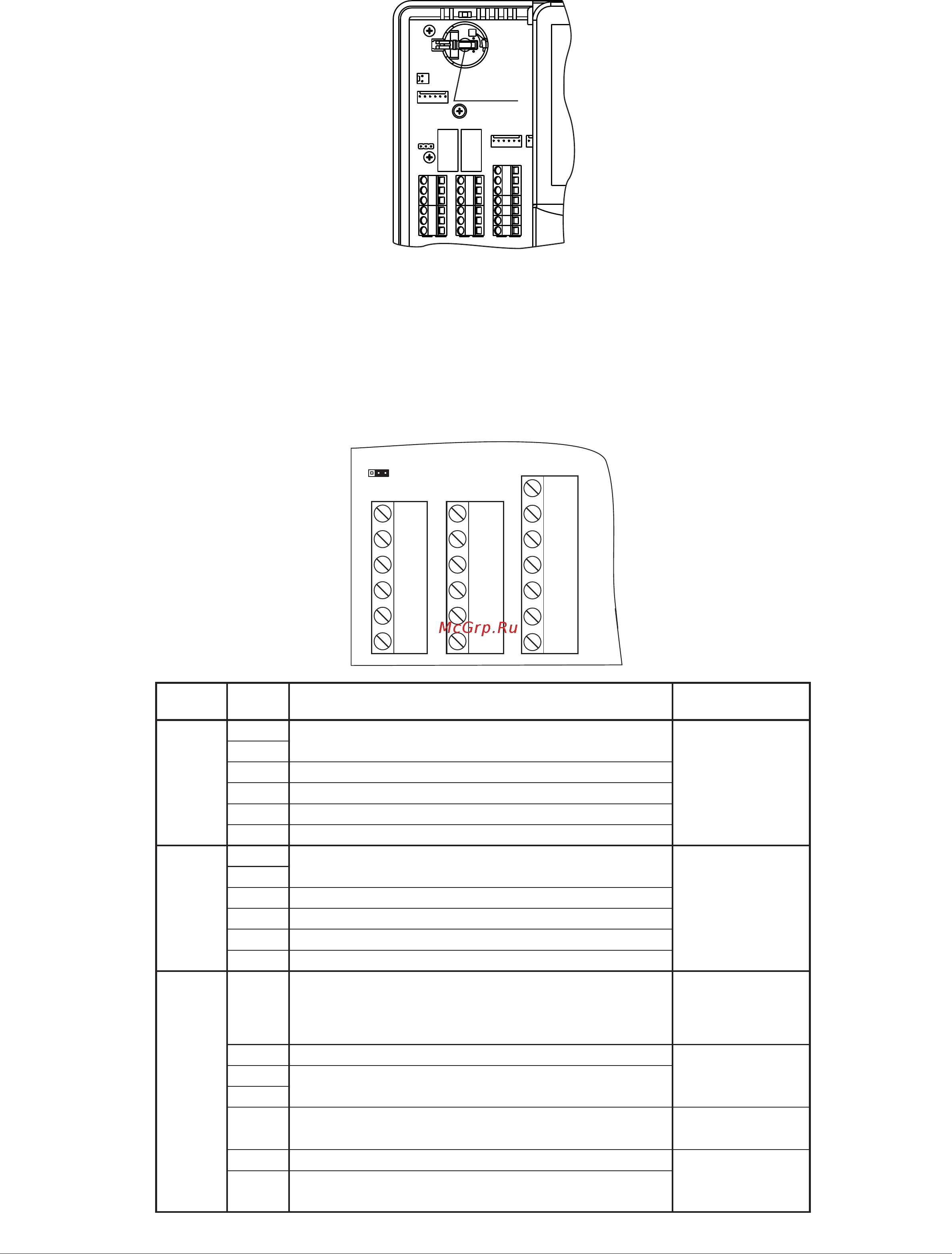 Vizit M404CM [3/11] Рисунок расположение клемм и наименование цепей 4