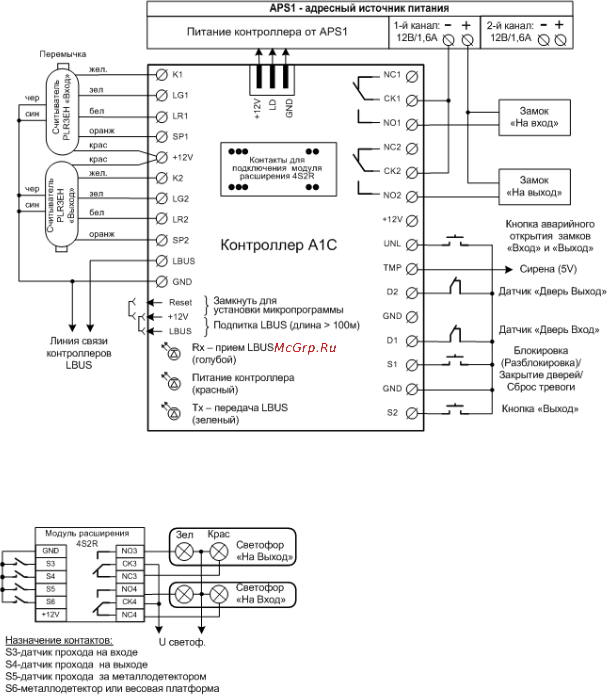 Octagram A1C16 [6/13] Схема подключения