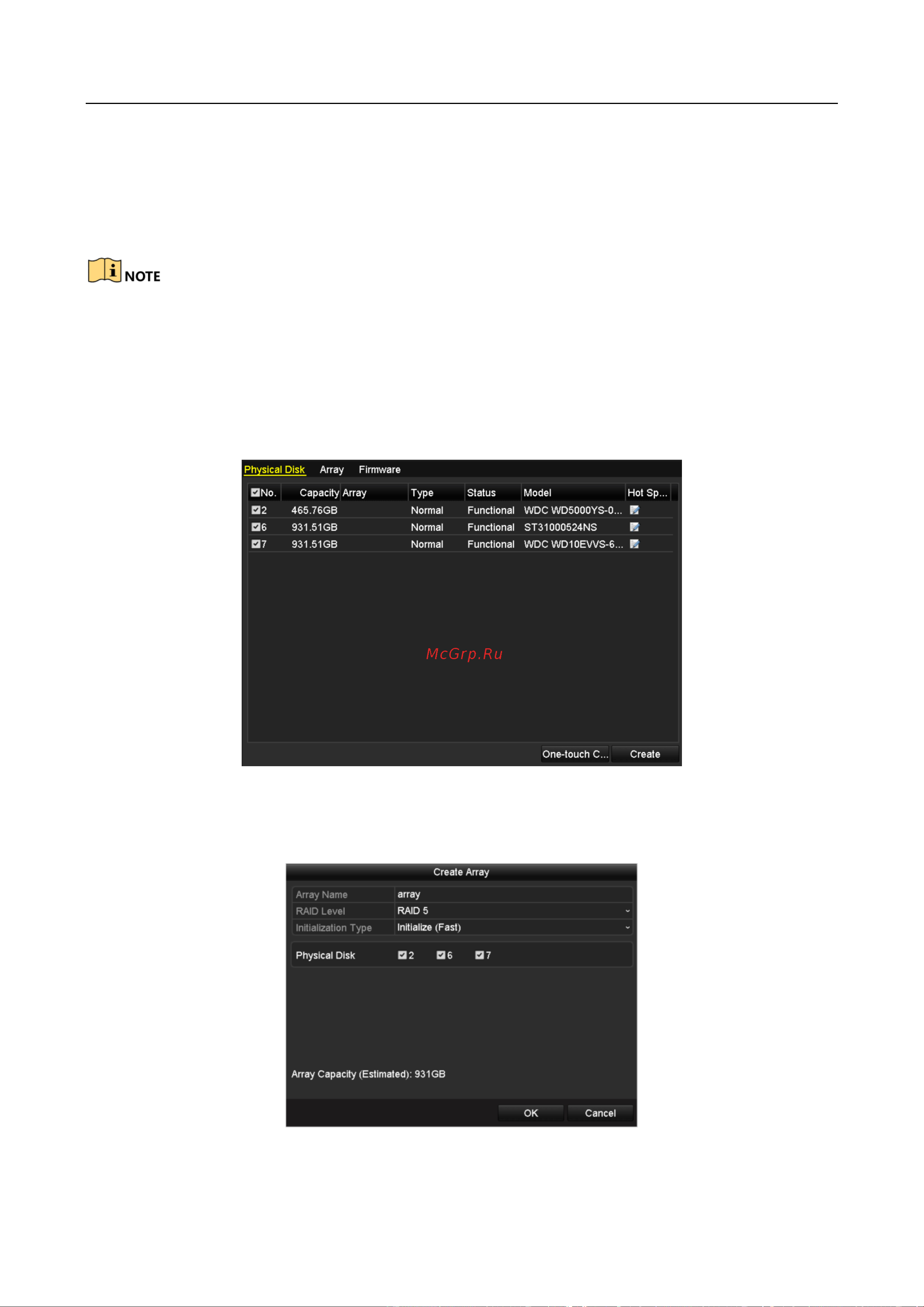 Hikvision DS-8616NI-K8 [215/284] Создание массива вручную
