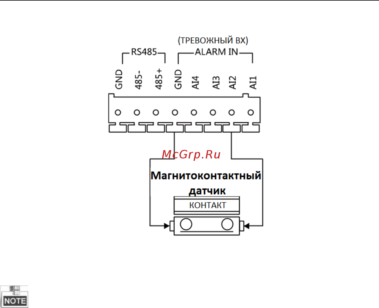 Hikvision DS-KD6002-VM [34/113] Подключение кнопки выхода