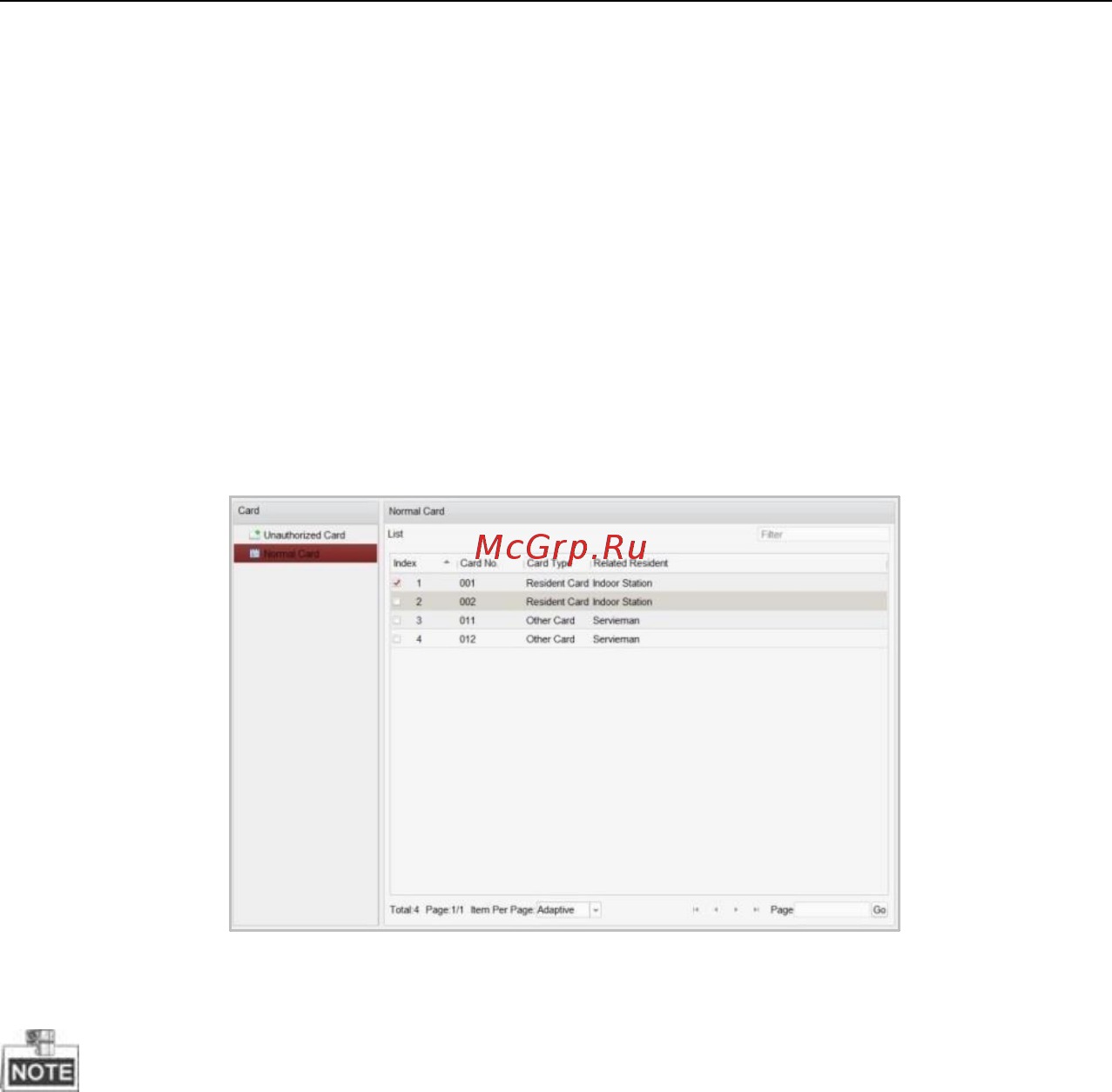 Hikvision DS-KD6002-VM [93/113] Управление обычными картами