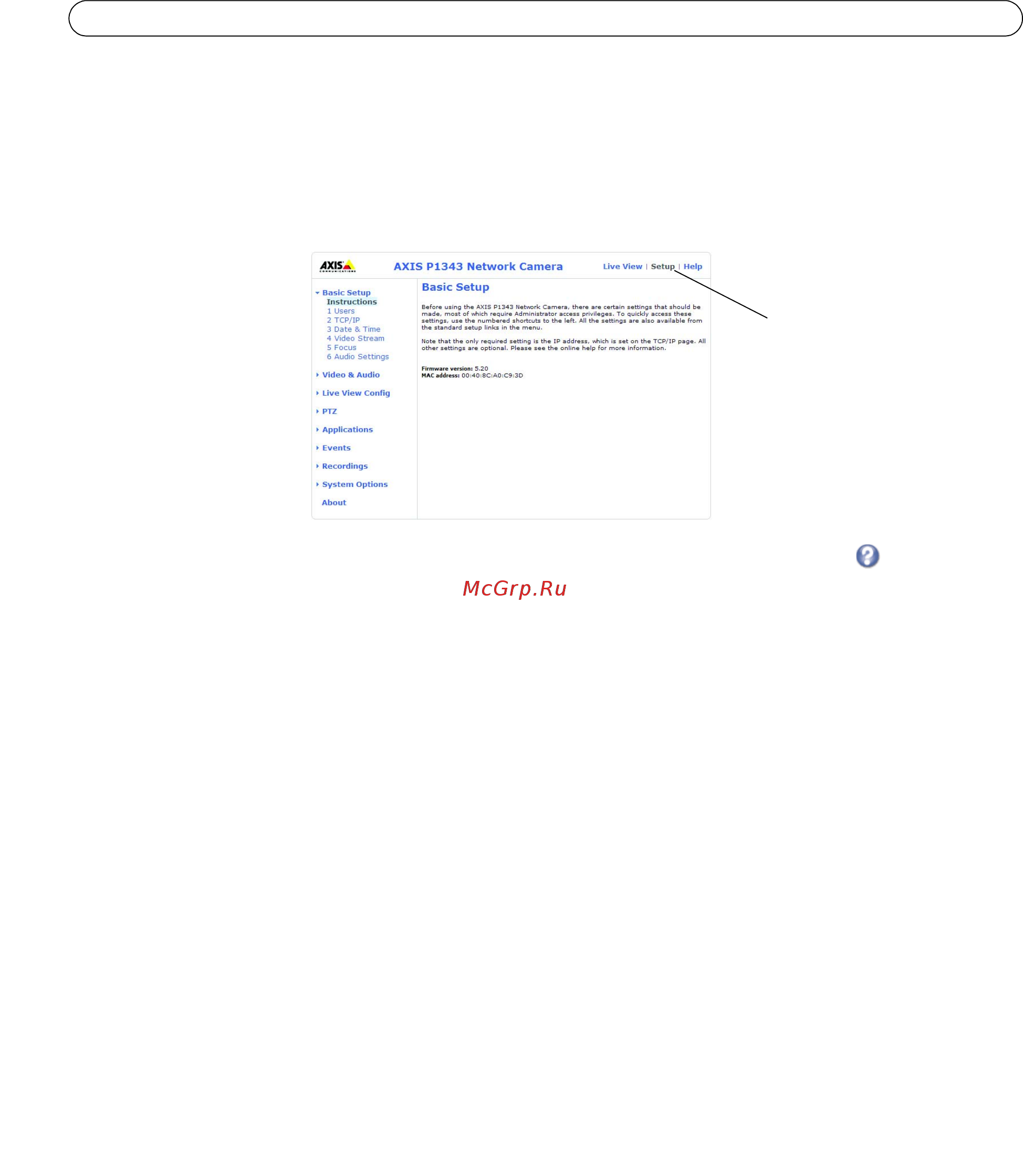 Axis P1344-E [12/69] Accessing the setup tools