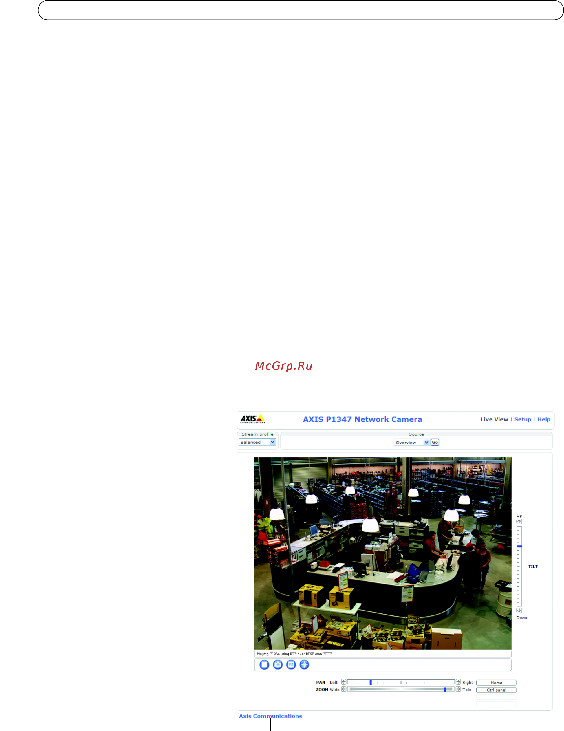 Axis P1347 [25/66] Axis p1346 e axis p1347 e live view config