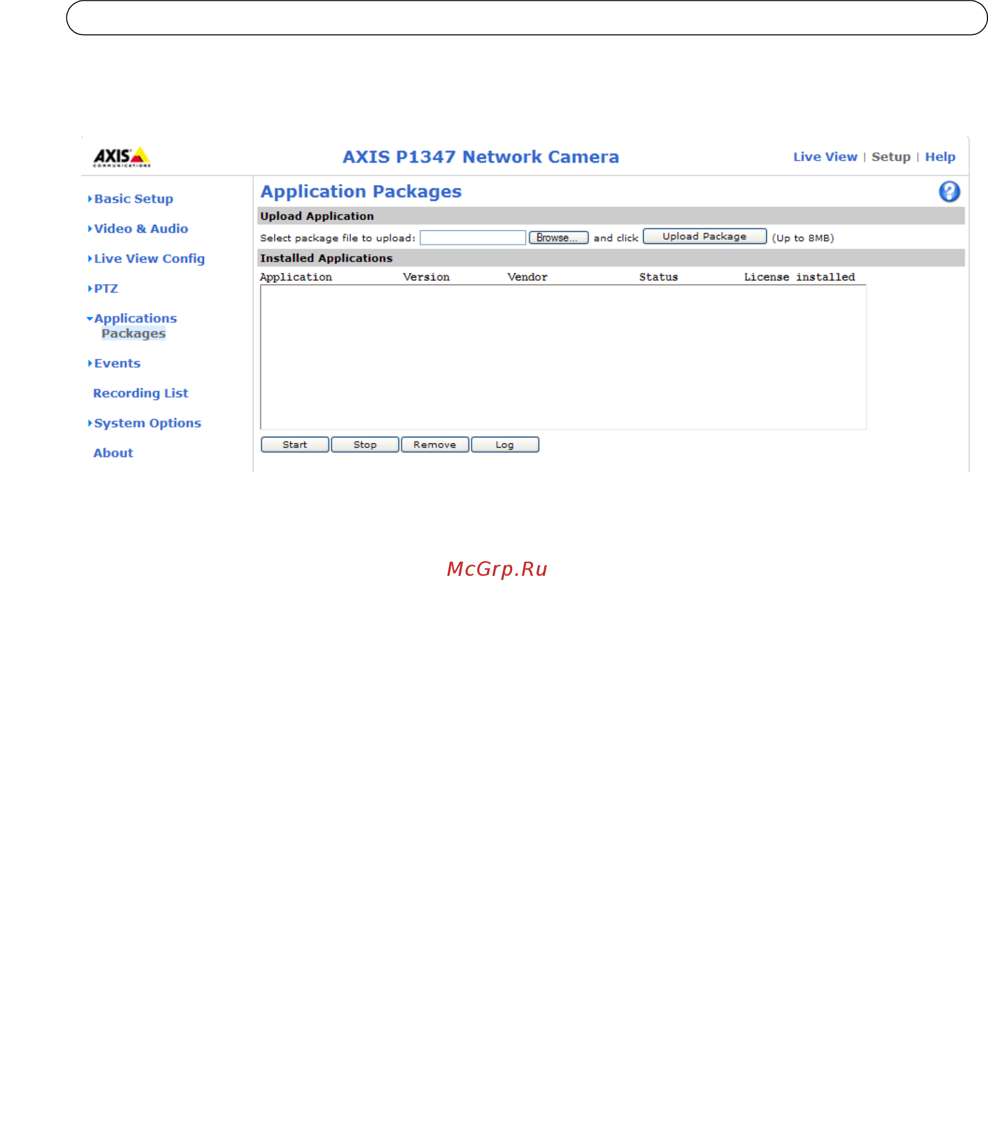 Axis P1347 [29/66] Applications
