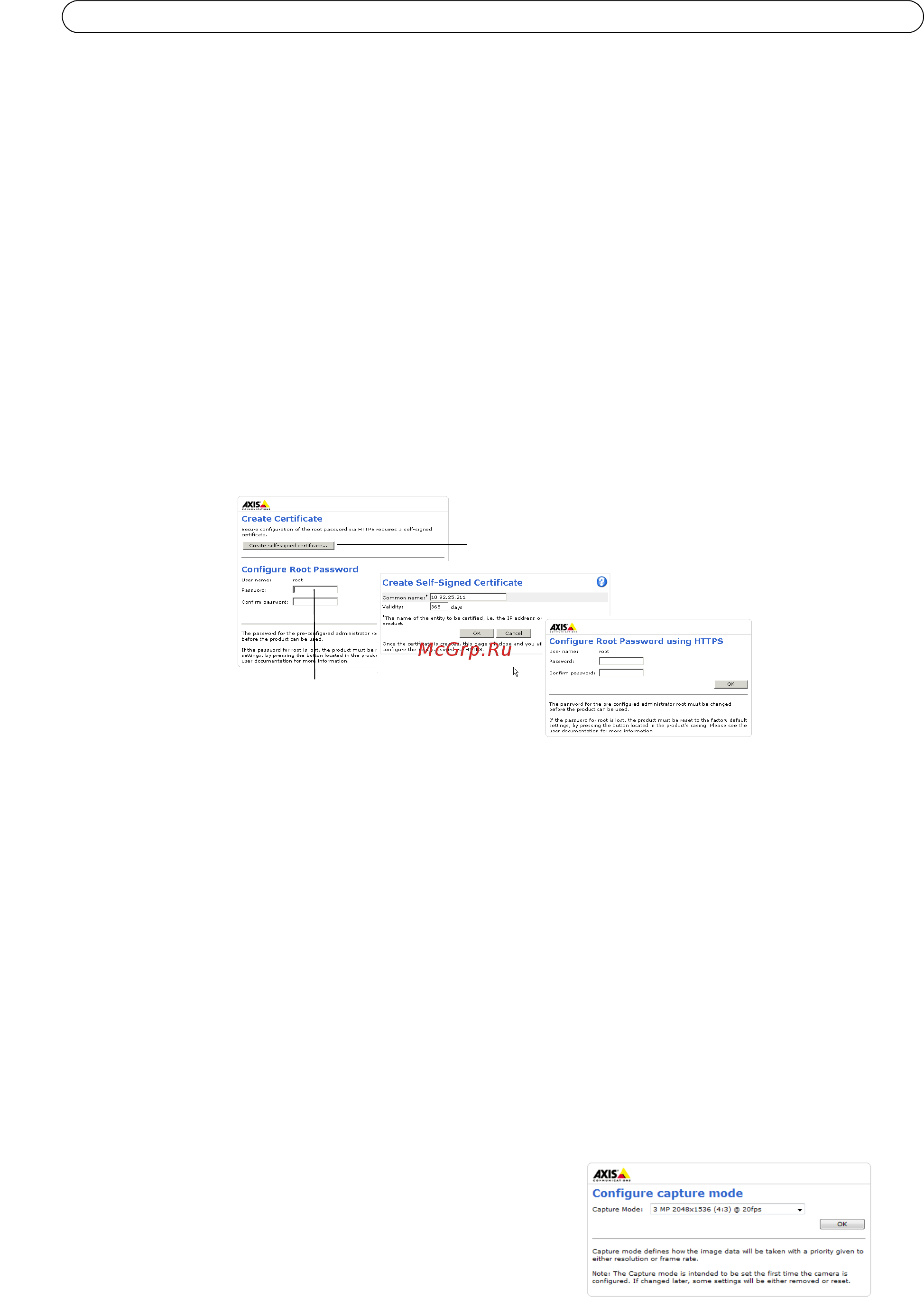 Axis P3344-VE [9/68] Setting the root password