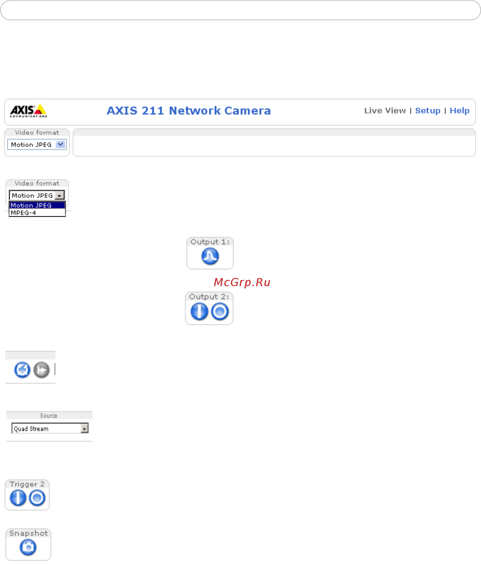 Axis 210 [12/60] The live view page
